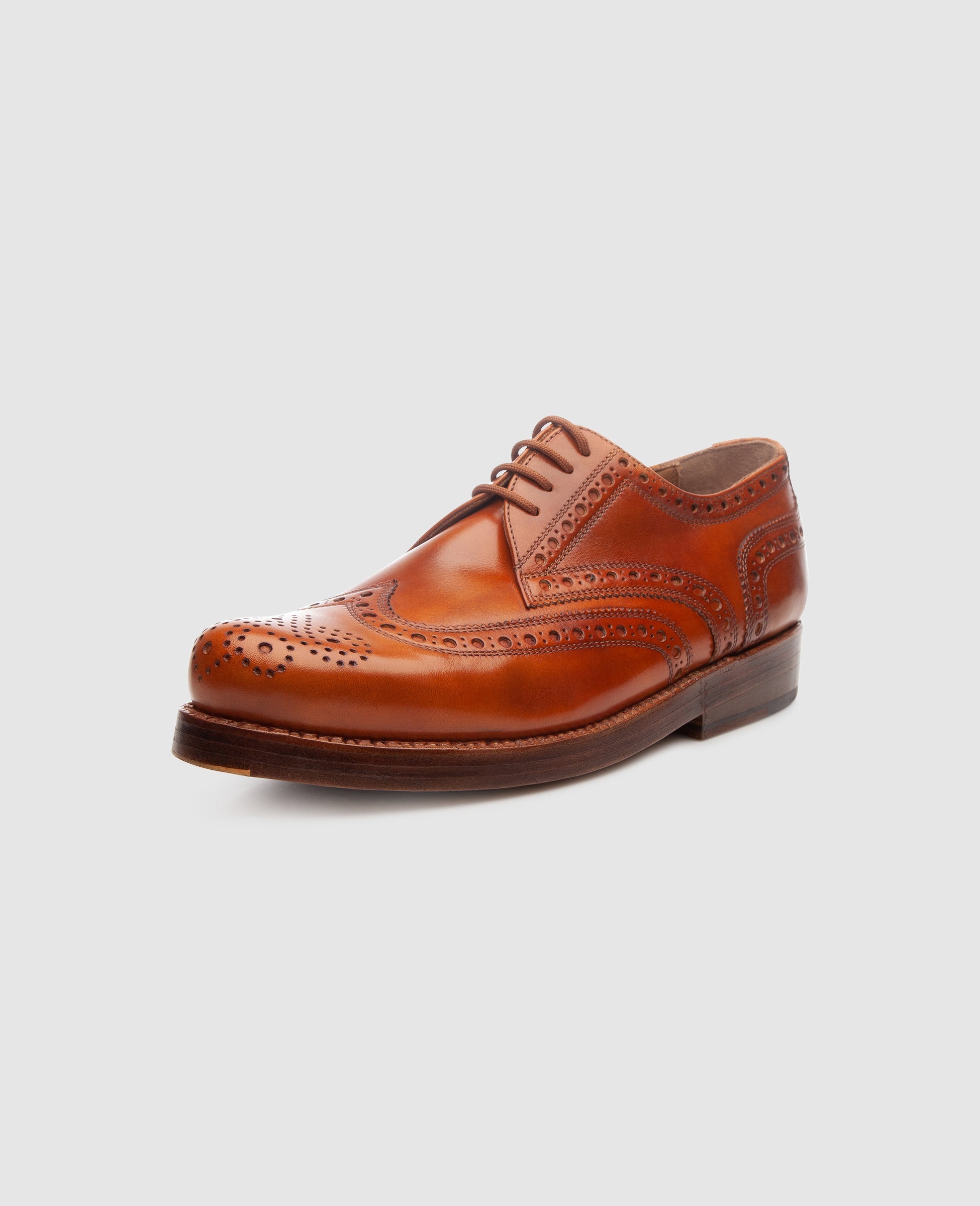 Heinrich Dinkelacker Herren Businessschuhe Rio Full-Brogue TC - Cognac