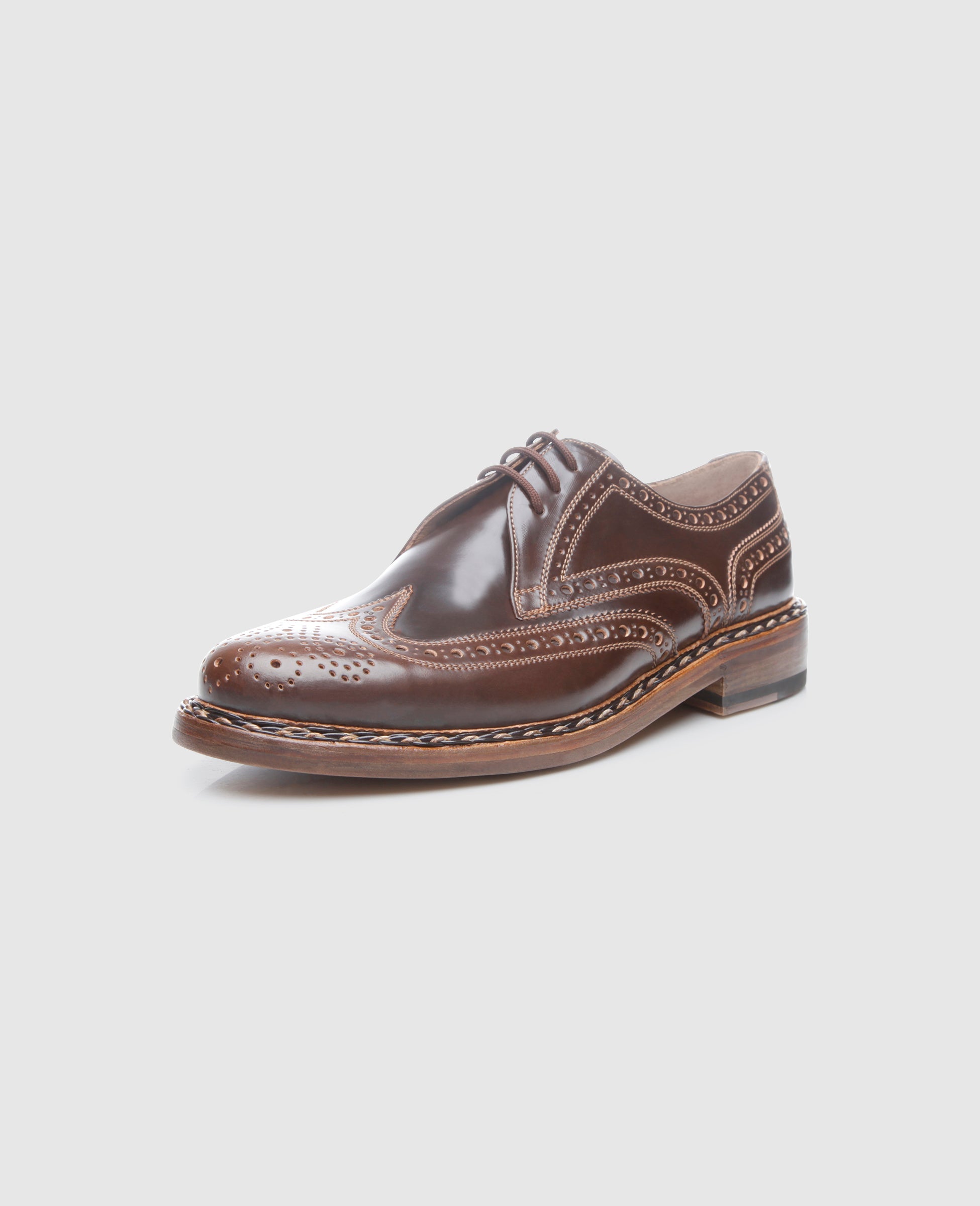 Heinrich Dinkelacker Herren Businessschuhe Buda Full-Brogue C - Dark Cognac