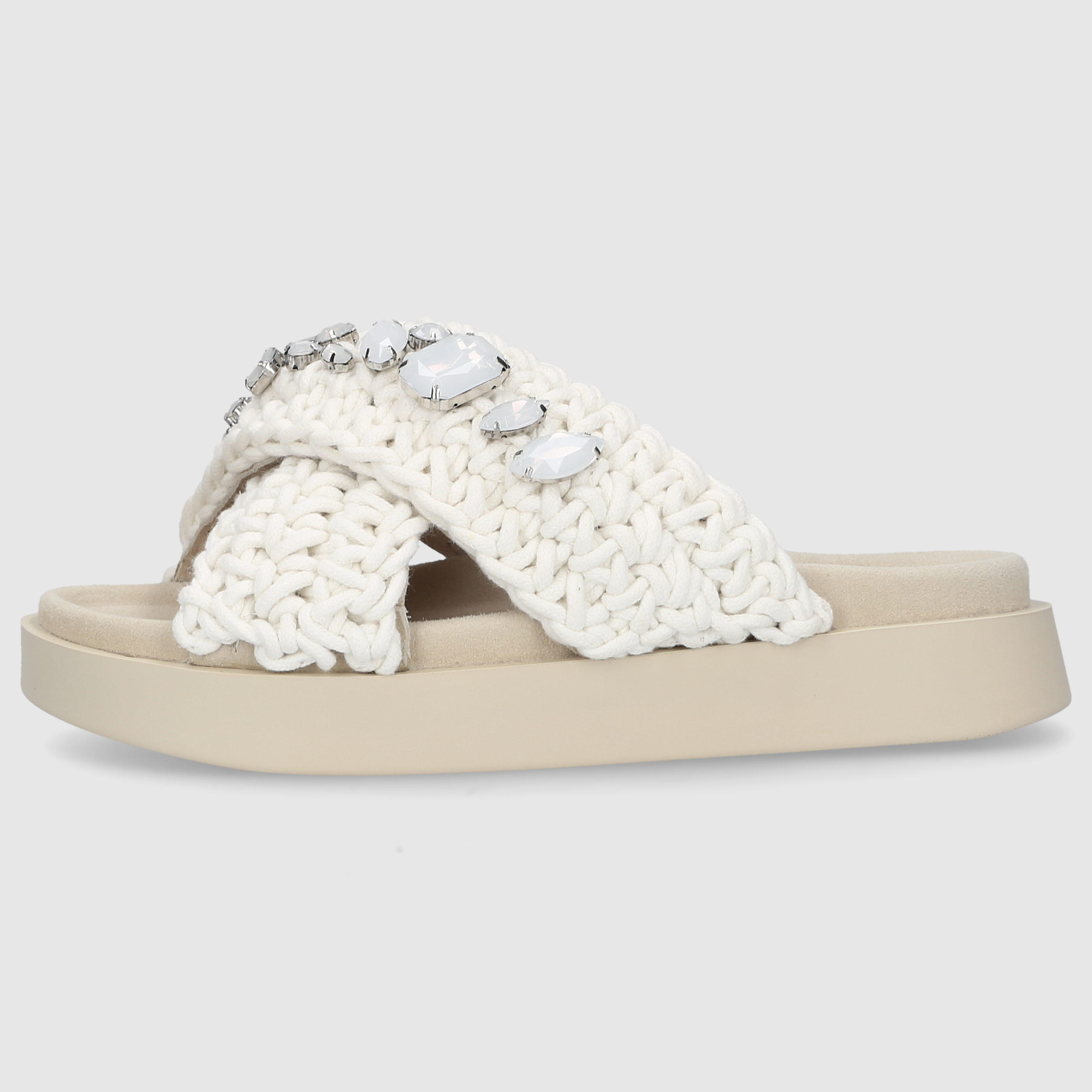Inuikii Damen Sandale WOVEN STONES Off White