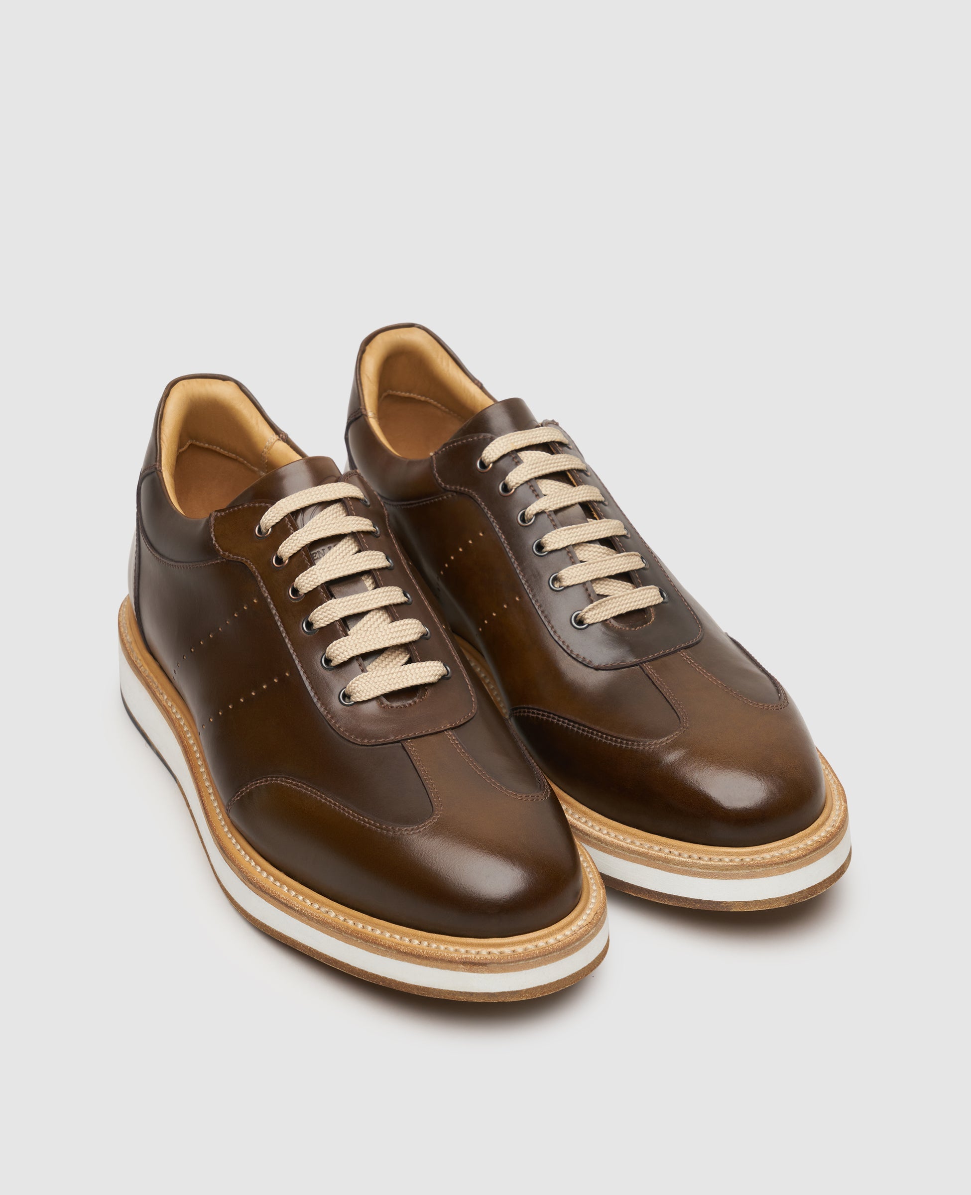 Heinrich Dinkelacker Herren London Sneaker C - Dark Cognac