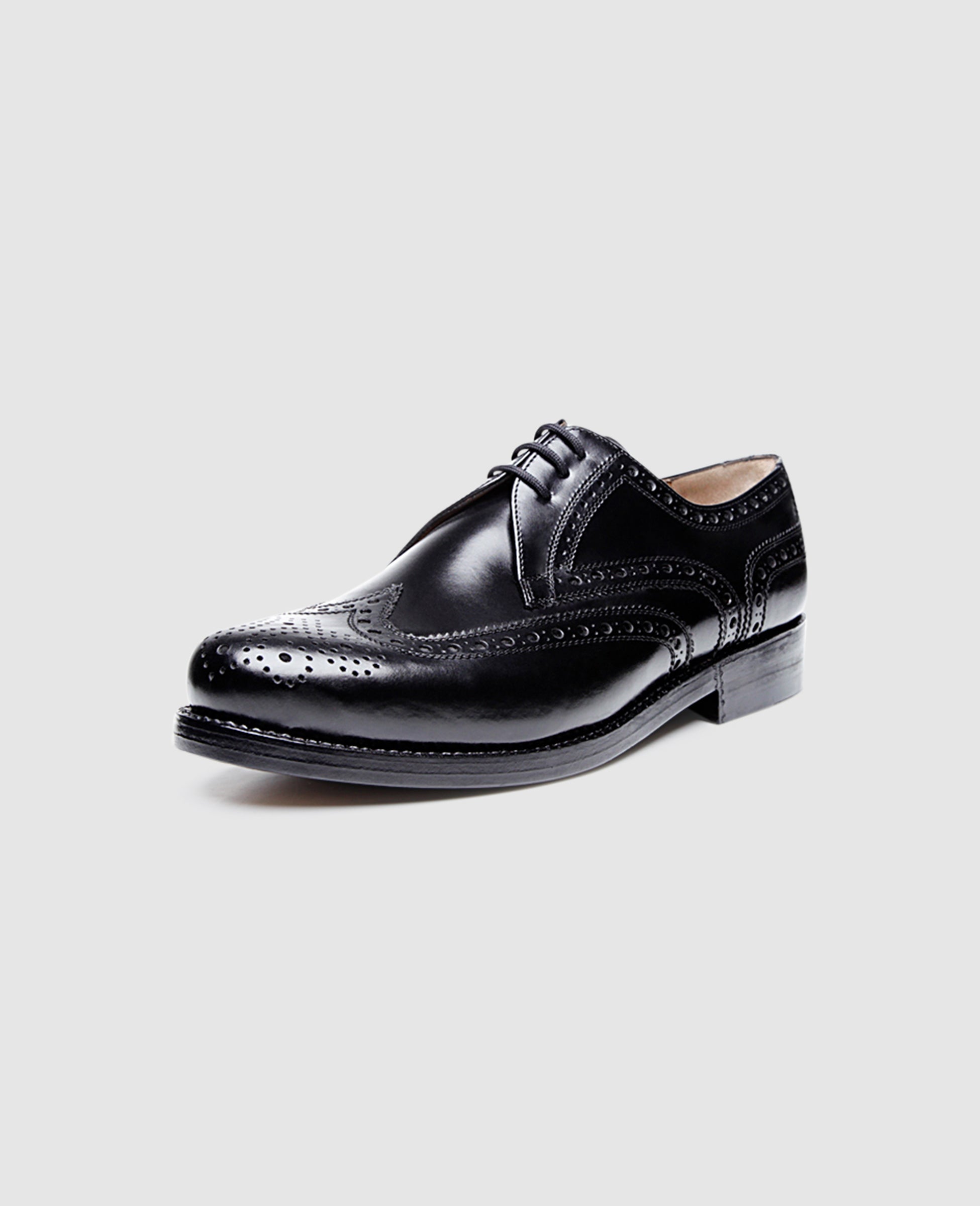 Heinrich Dinkelacker Herren Klassiker Janosh K Full-Brogue Schwarz