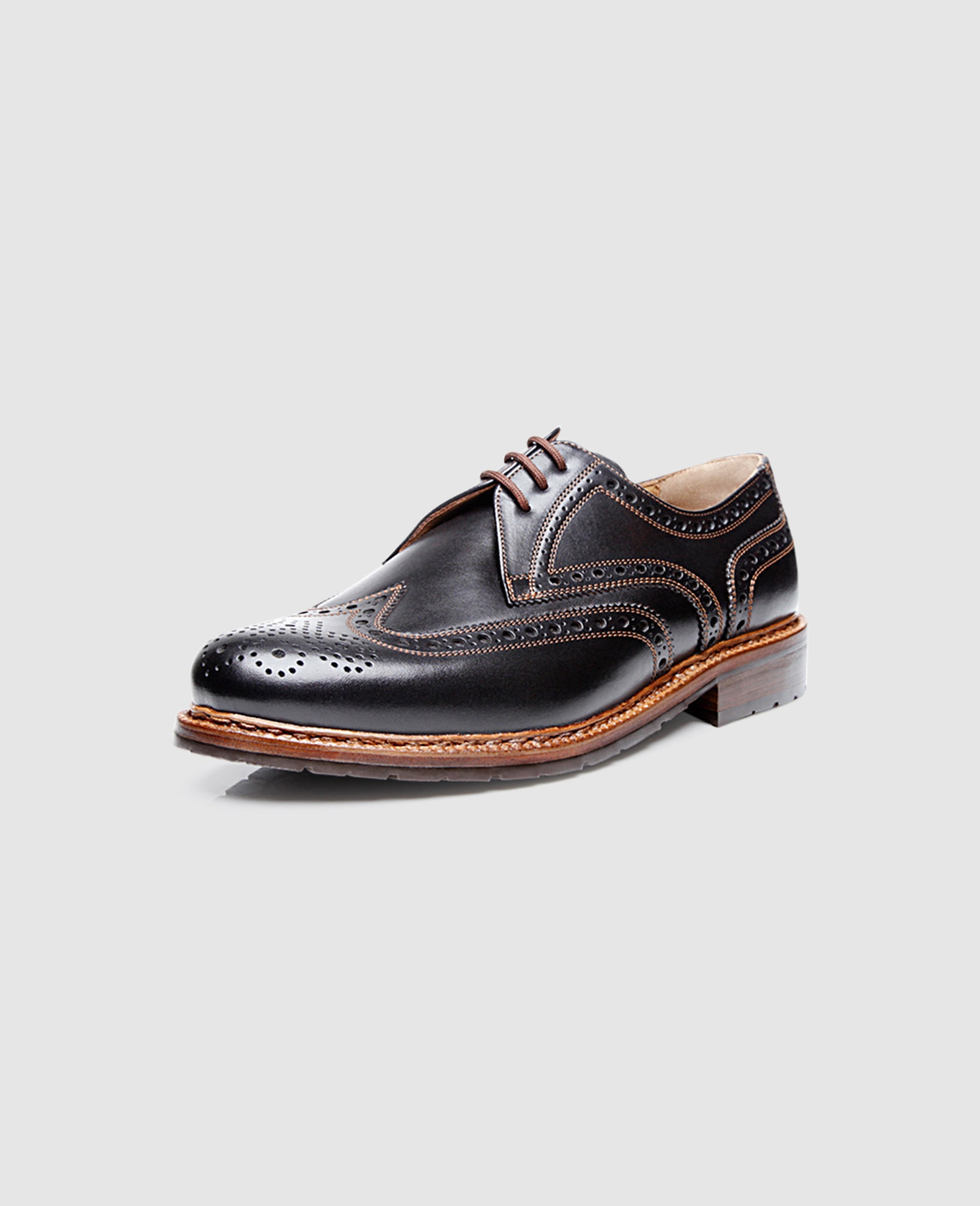 Heinrich Dinkelacker Herren Businessschuhe Janosh K Full-Brogue FC - Schwarz