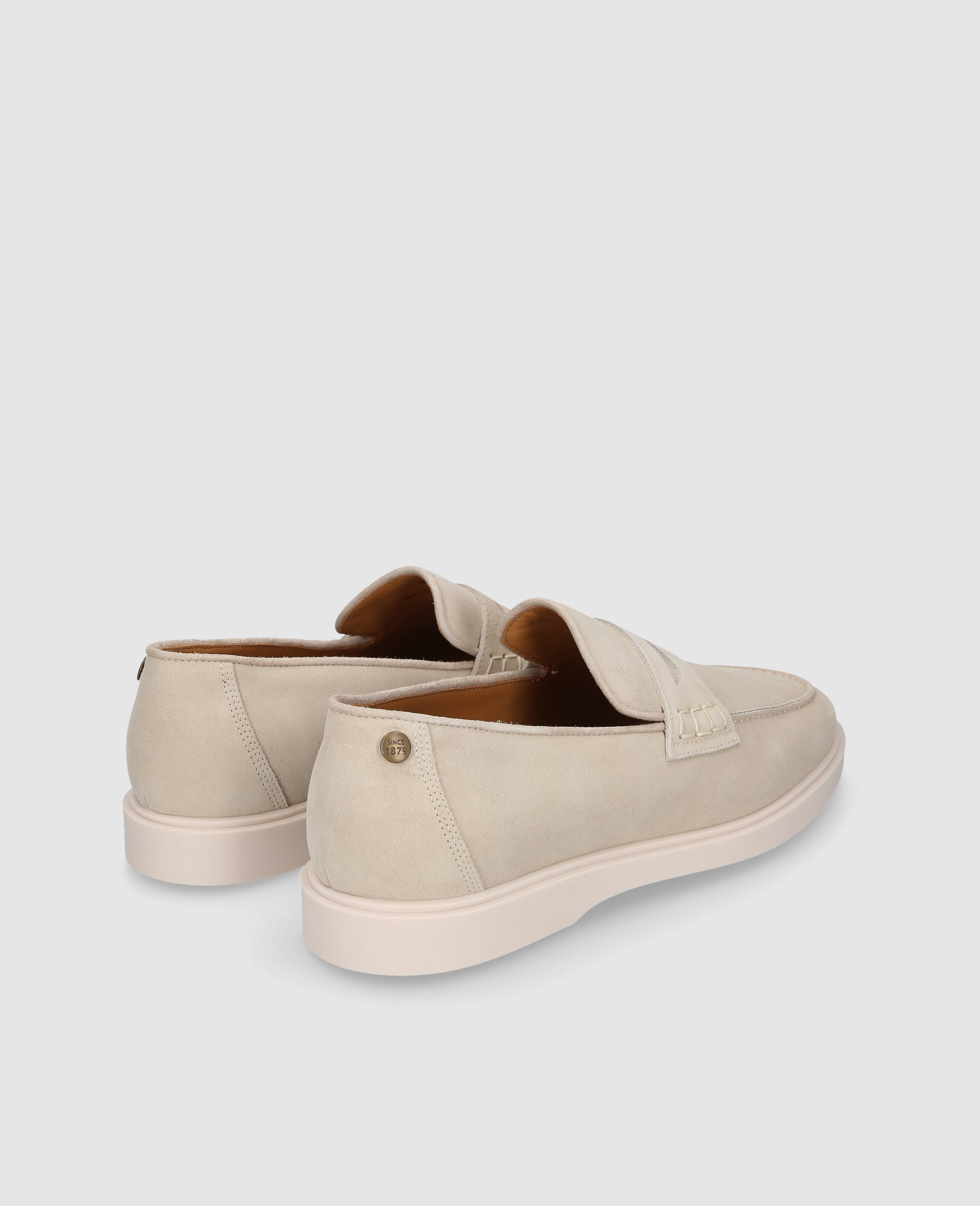 Heinrich Dinkelacker Herren Genua Penny Loafer V - Beige