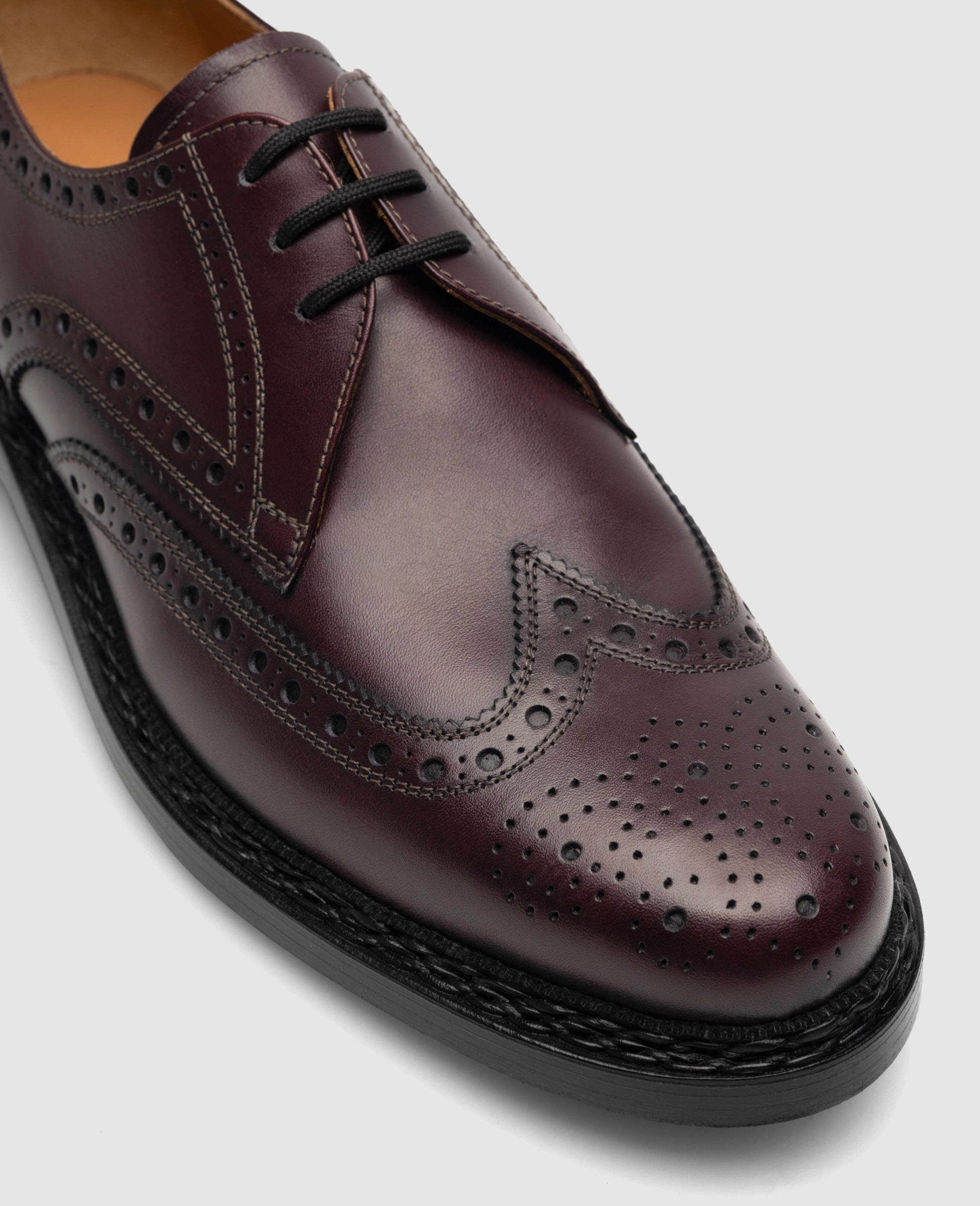 Heinrich Dinkelacker Herren Buda Full-Brogue BC - Bordeaux
