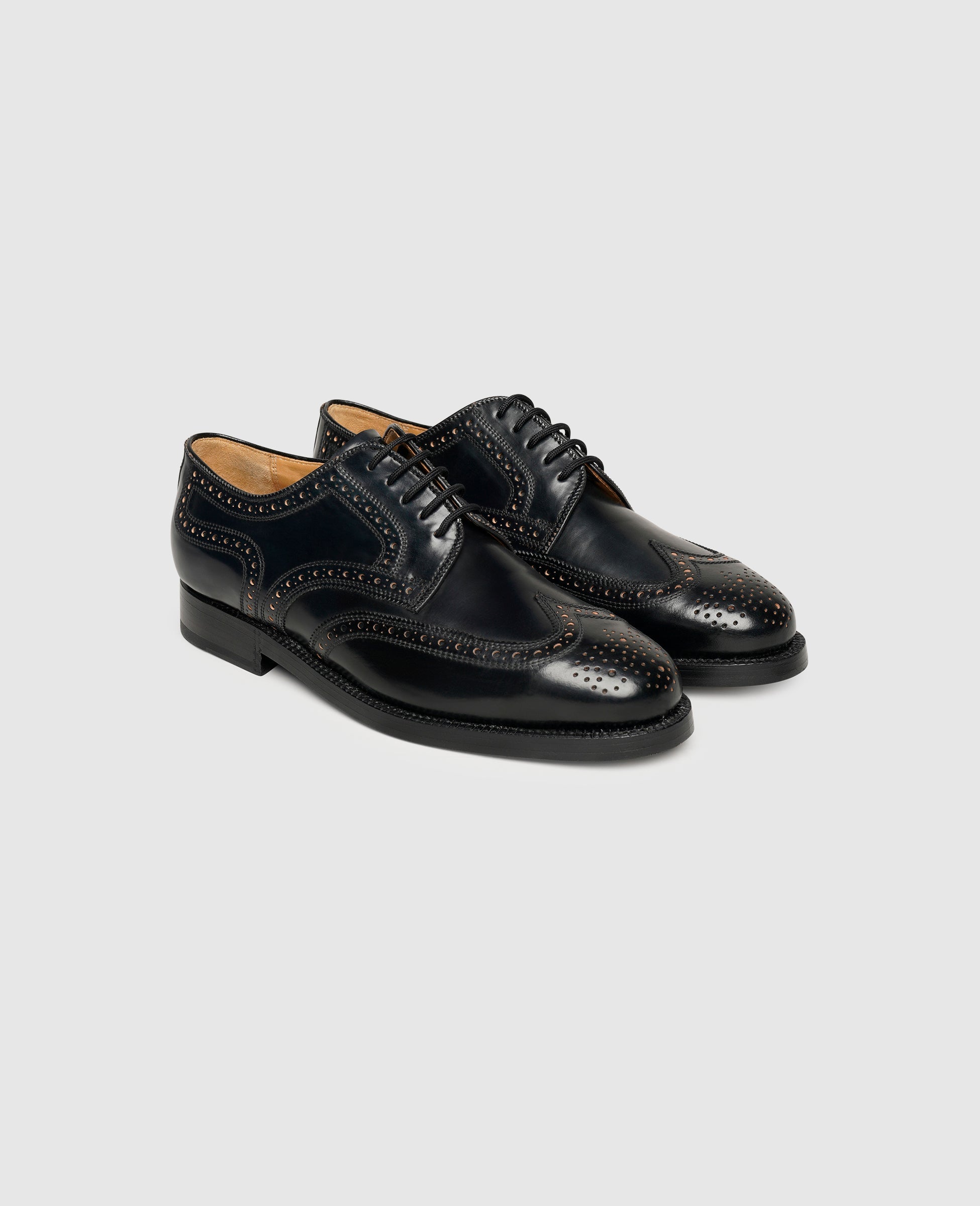 Heinrich Dinkelacker Herren Klassiker London Full-Brogue Schwarz