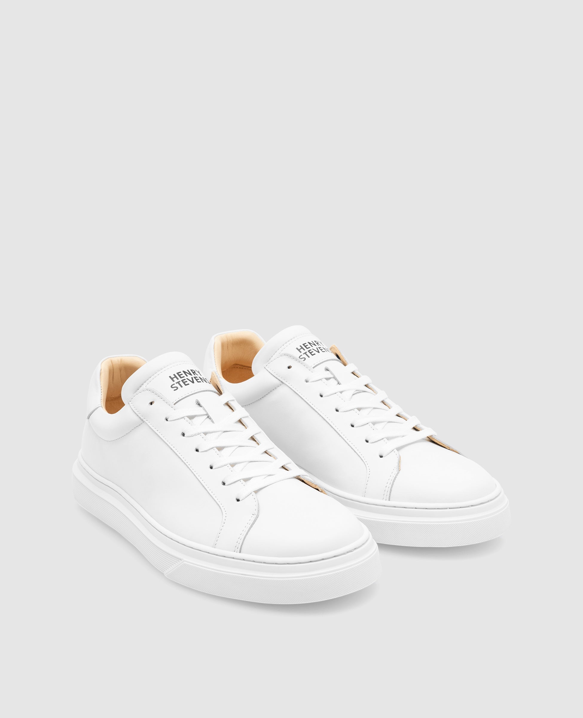 Henry Stevens Herren Sneaker Travis Plain Weiß