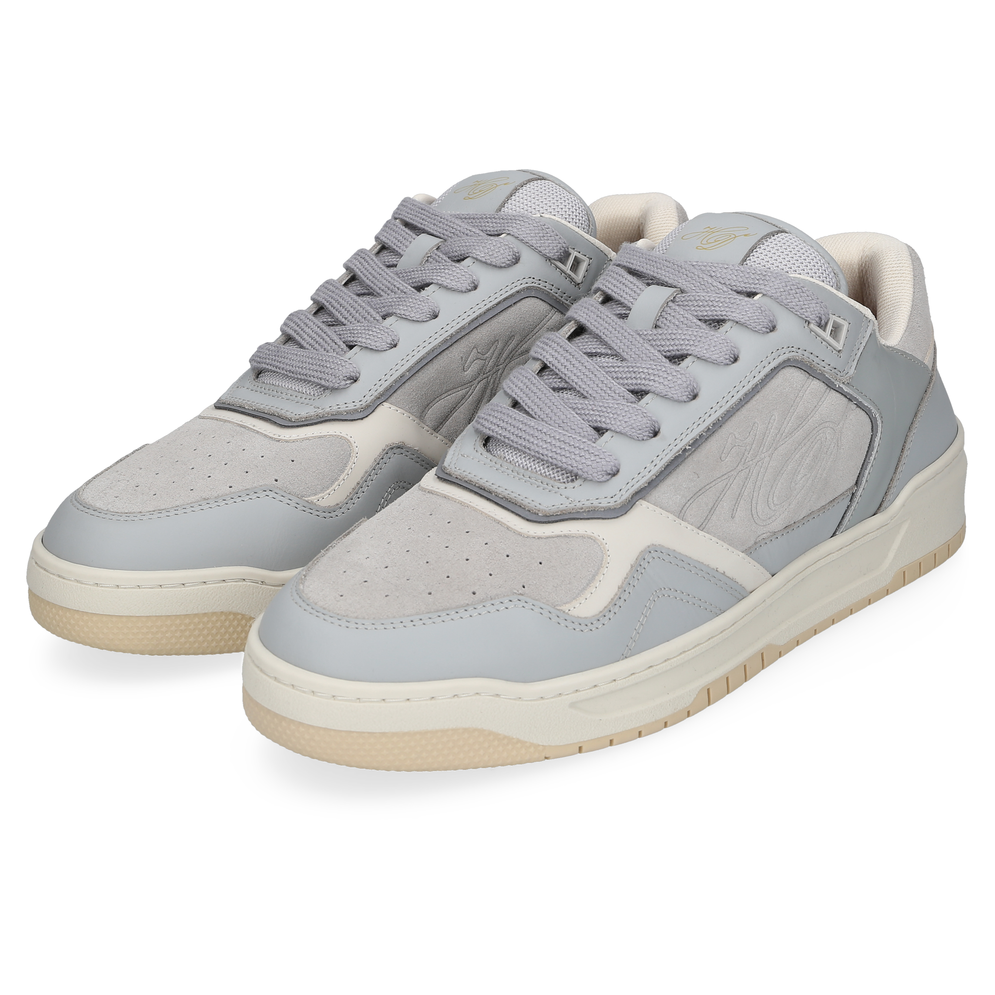 Heinrich Dinkelacker Herren Sneaker Los Angeles Plain Grau