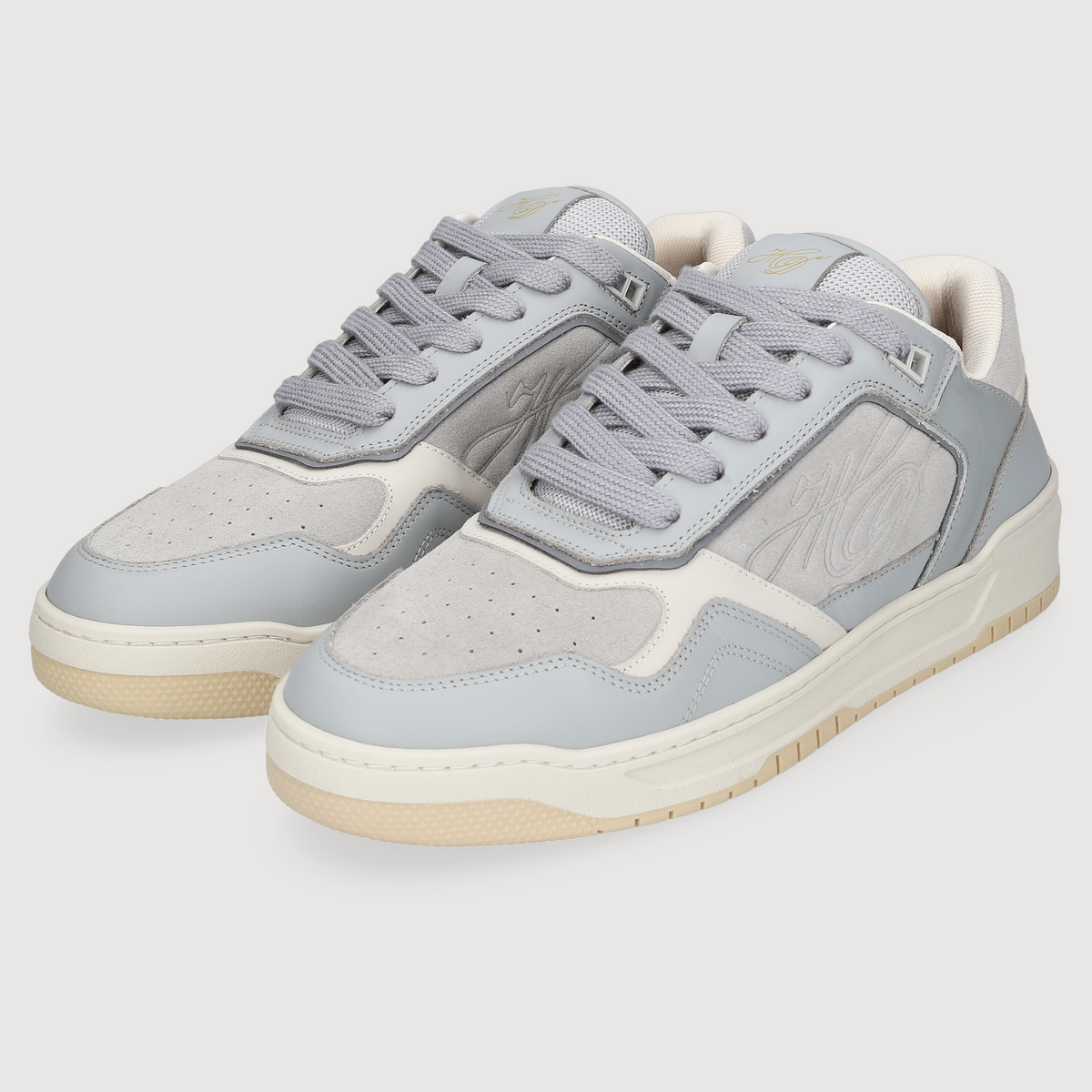 Heinrich Dinkelacker Men's Sneaker Los Angeles Plain Grey