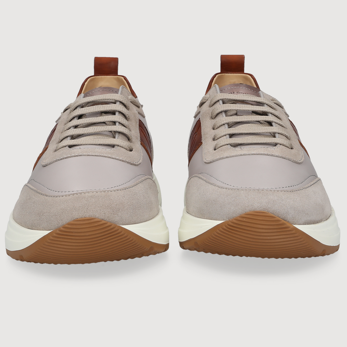 Heinrich Dinkelacker Herren Sneaker Toronto Plain Grau/Braun