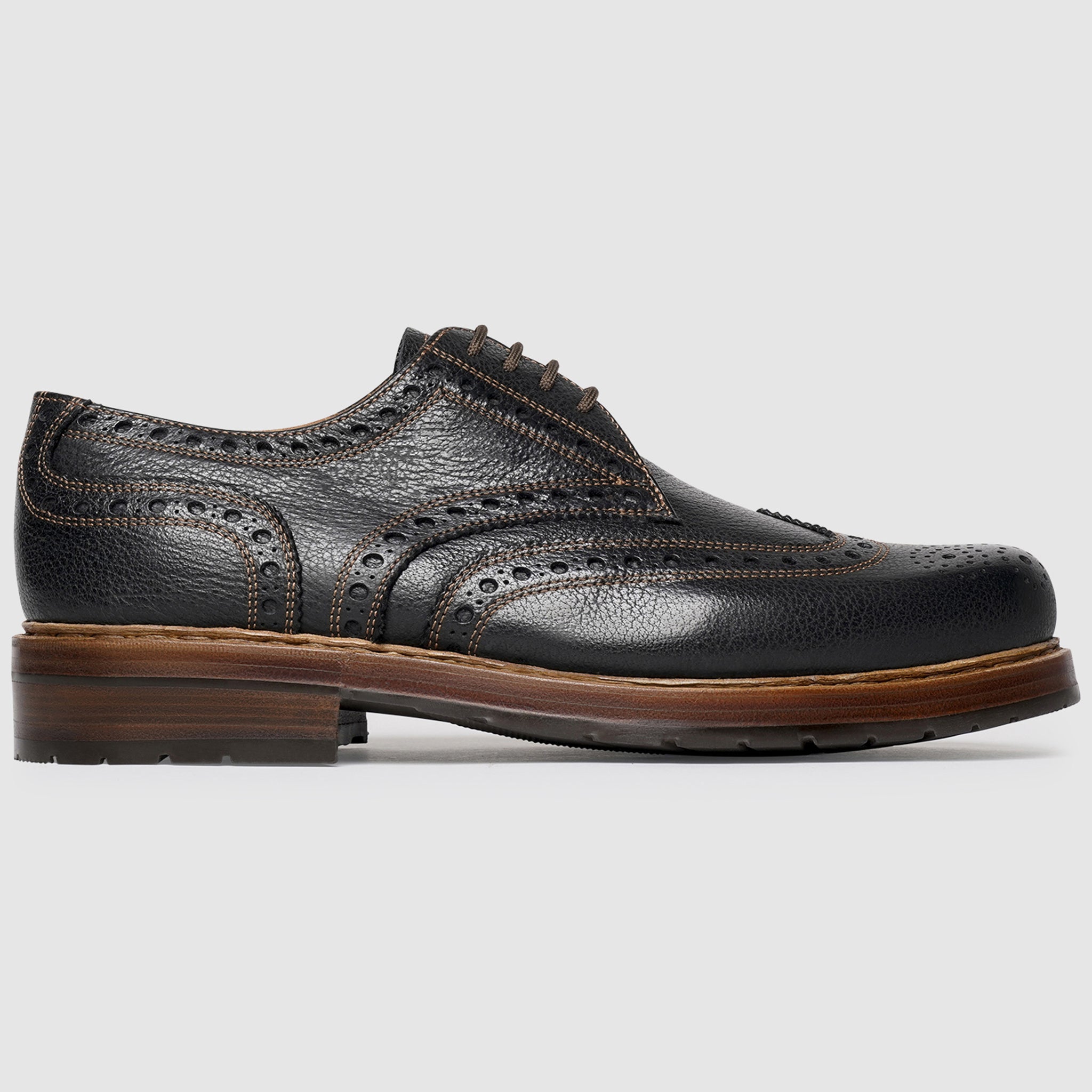 Heinrich Dinkelacker Men's Rio Full-Brogue W - Black