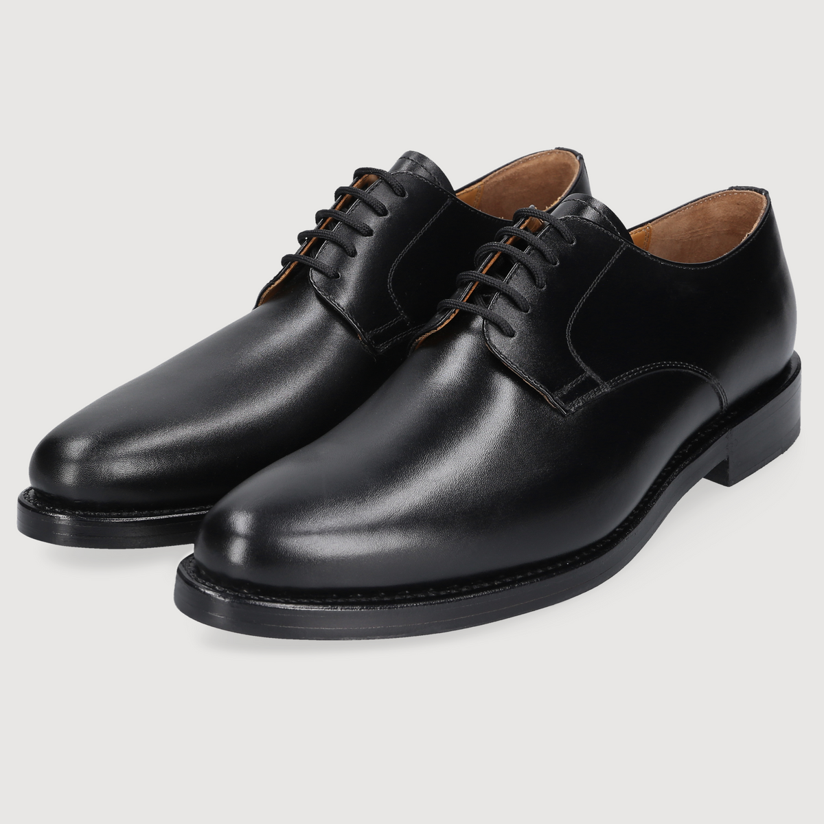 Heinrich Dinkelacker Herren Klassiker Milano Plain Schwarz