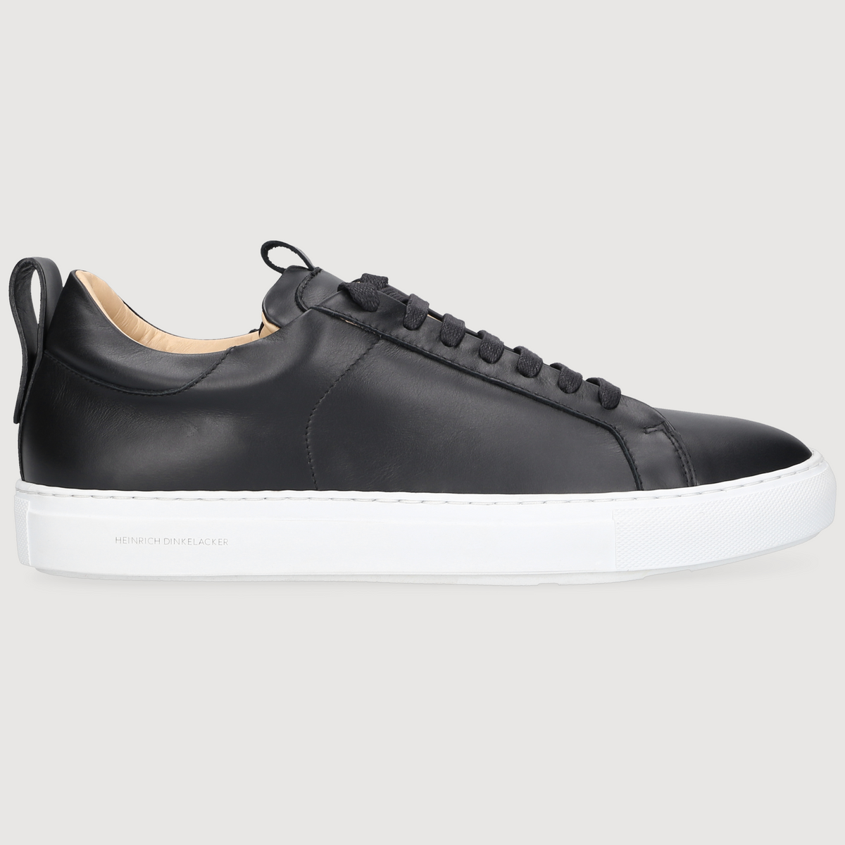 Heinrich Dinkelacker Men's Sneaker Turin Plain Black