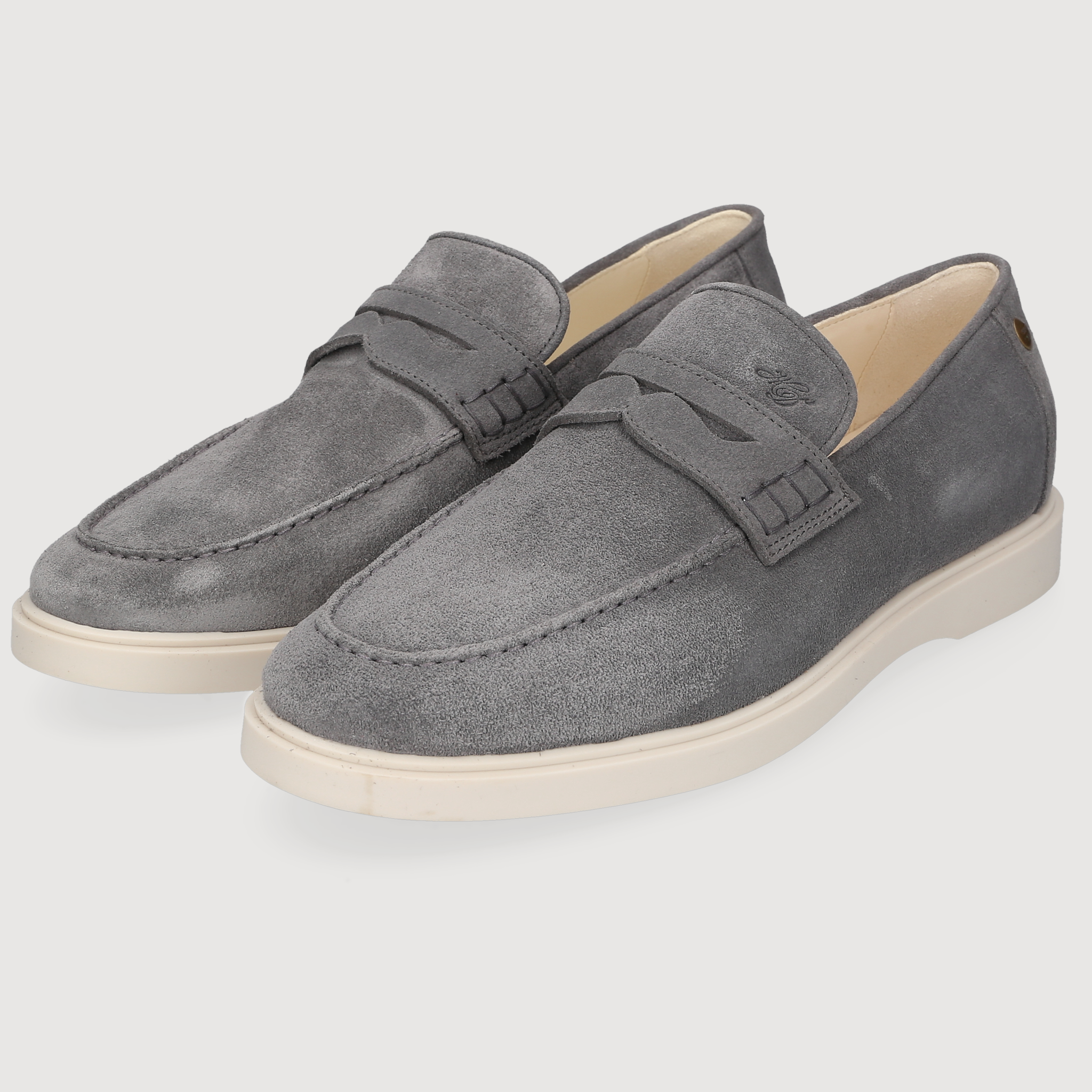 Heinrich Dinkelacker Men's Loafer Genua Penny Grey