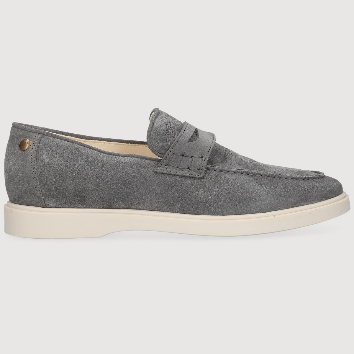 Heinrich Dinkelacker Men's Loafer Genua Penny Grey