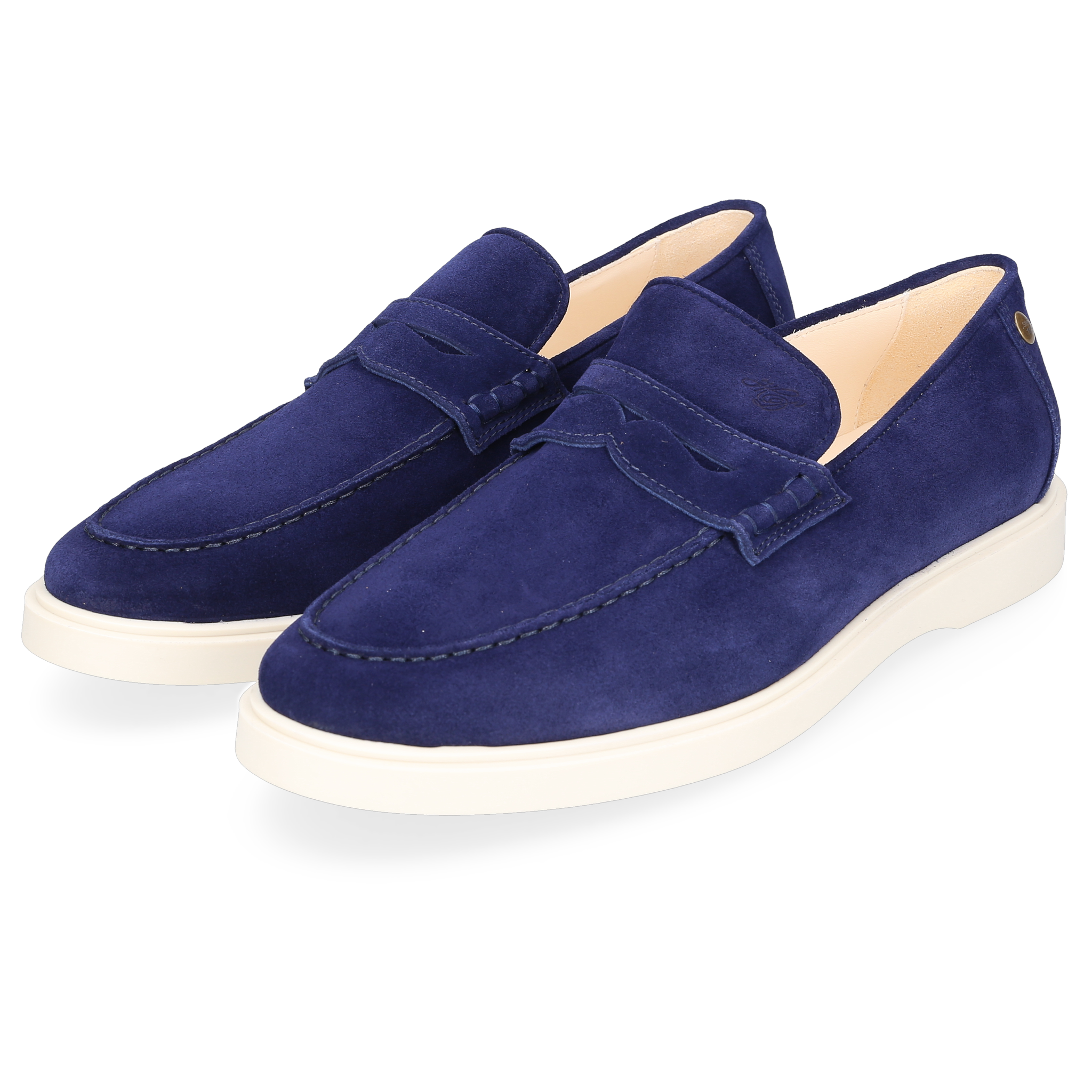 Heinrich Dinkelacker Herren Loafer Genua Penny Blau