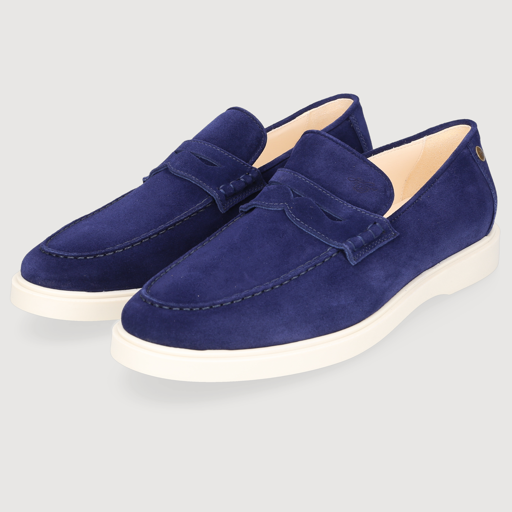 Heinrich Dinkelacker Men's Loafer Genua Penny Blue