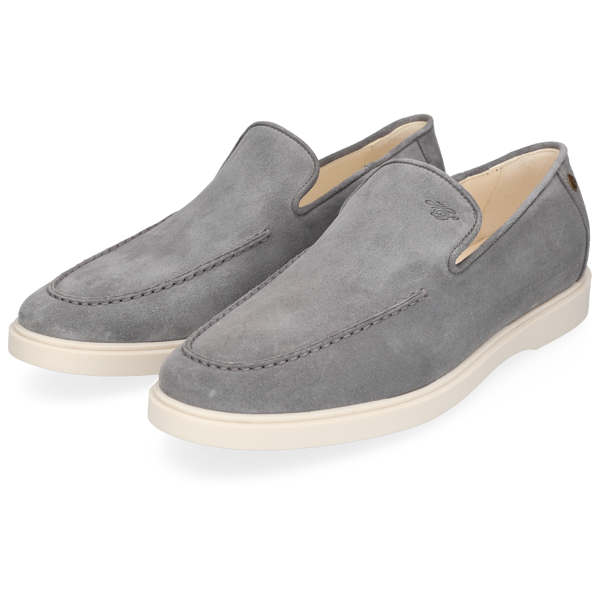 Heinrich Dinkelacker Herren Loafer Genua Plain Grau