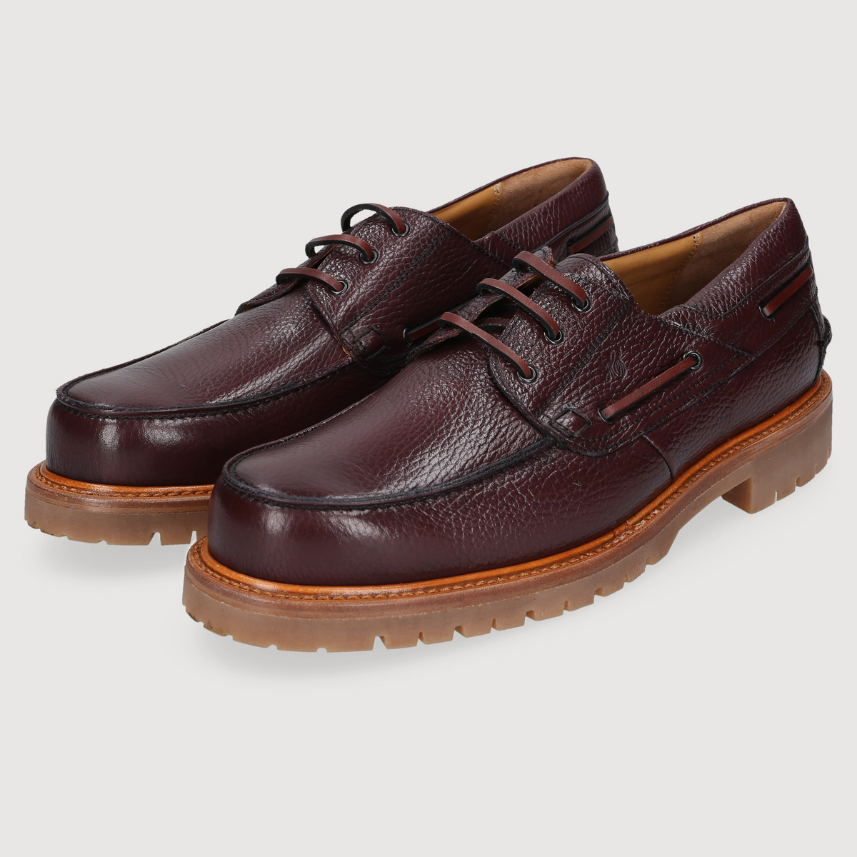Heinrich Dinkelacker Men's Boat Shoe Miami Plain Bordo