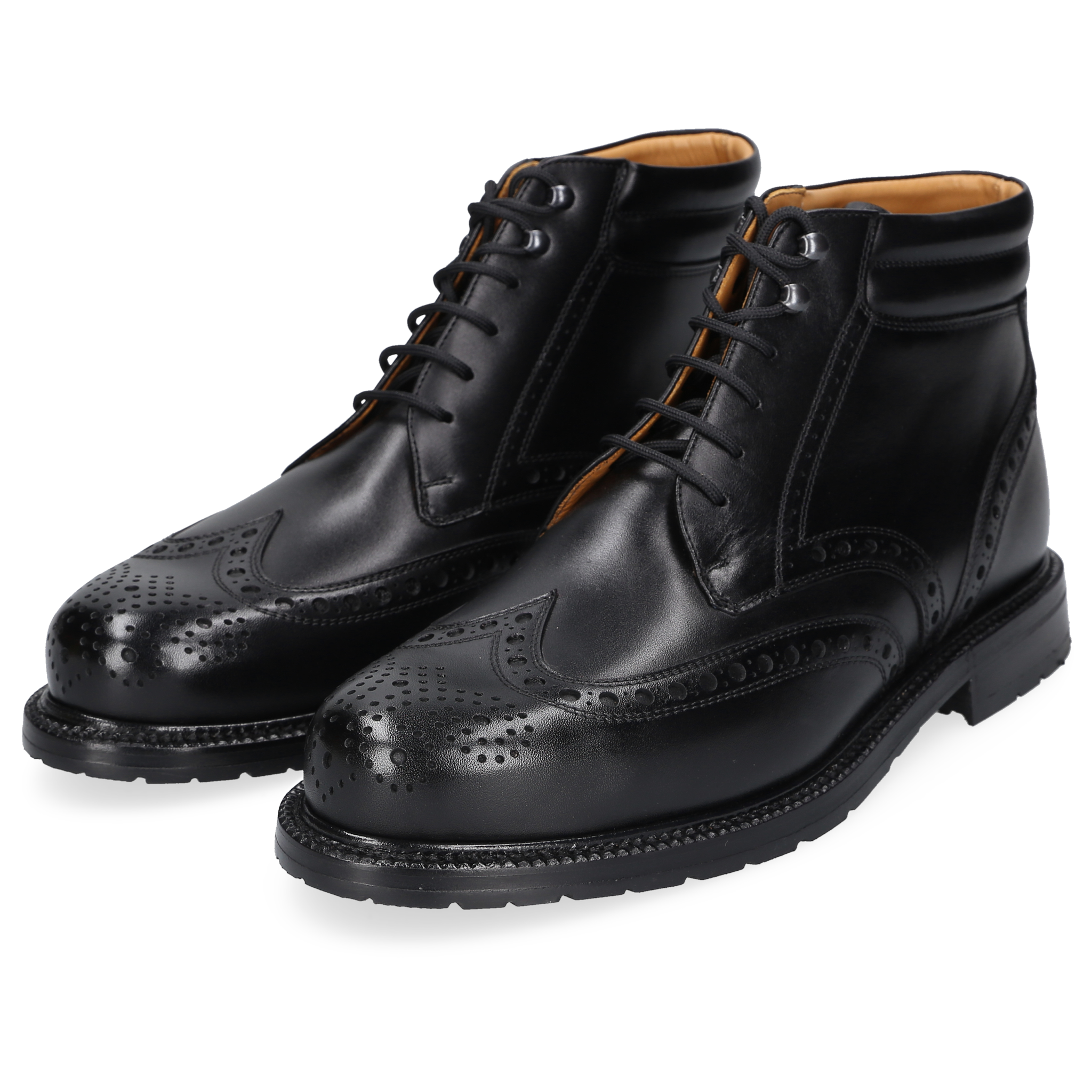 Heinrich Dinkelacker Herren Buda Full Brogue BC - Schwarz