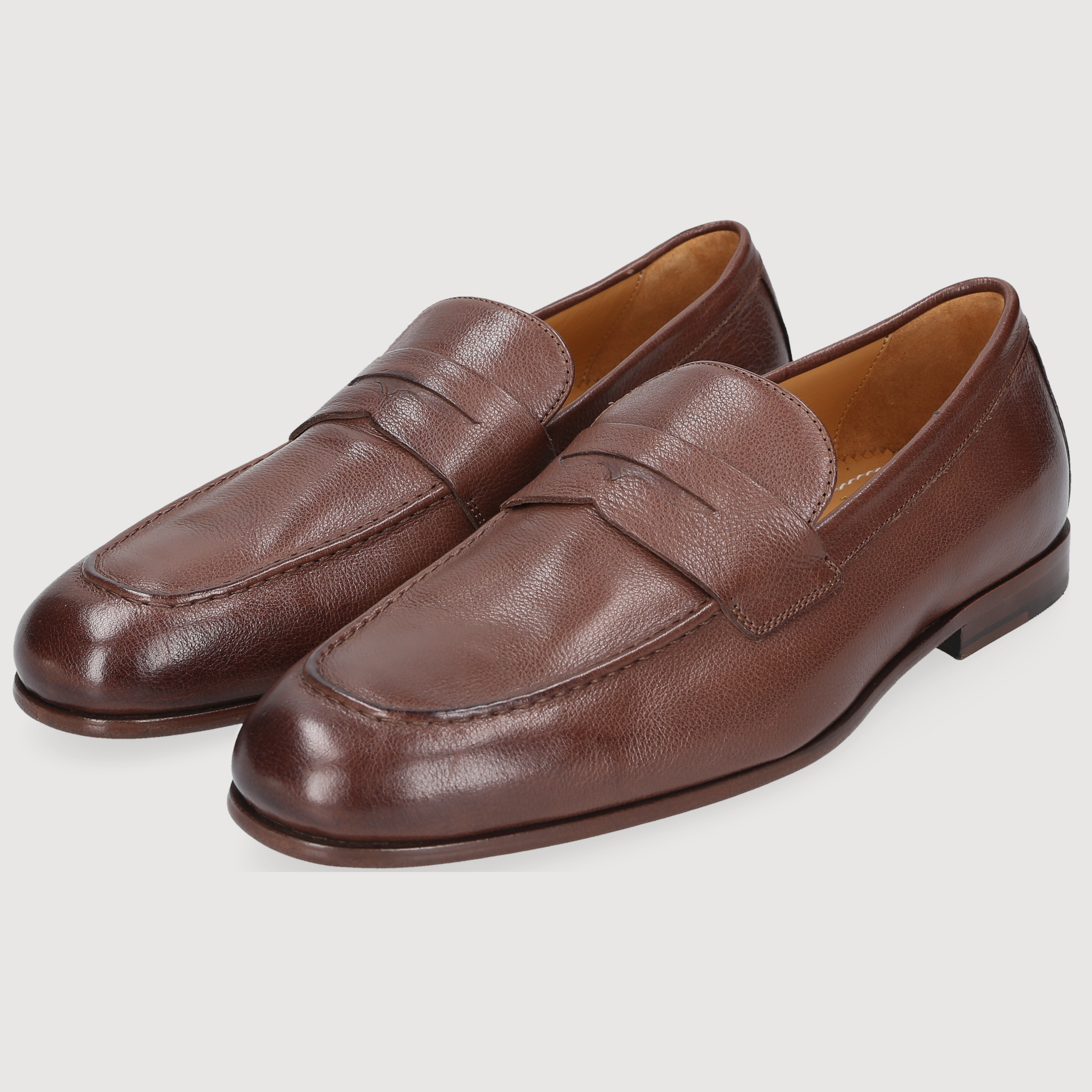 Heinrich Dinkelacker Herren Loafer Amalfi Penny Dunkelbraun