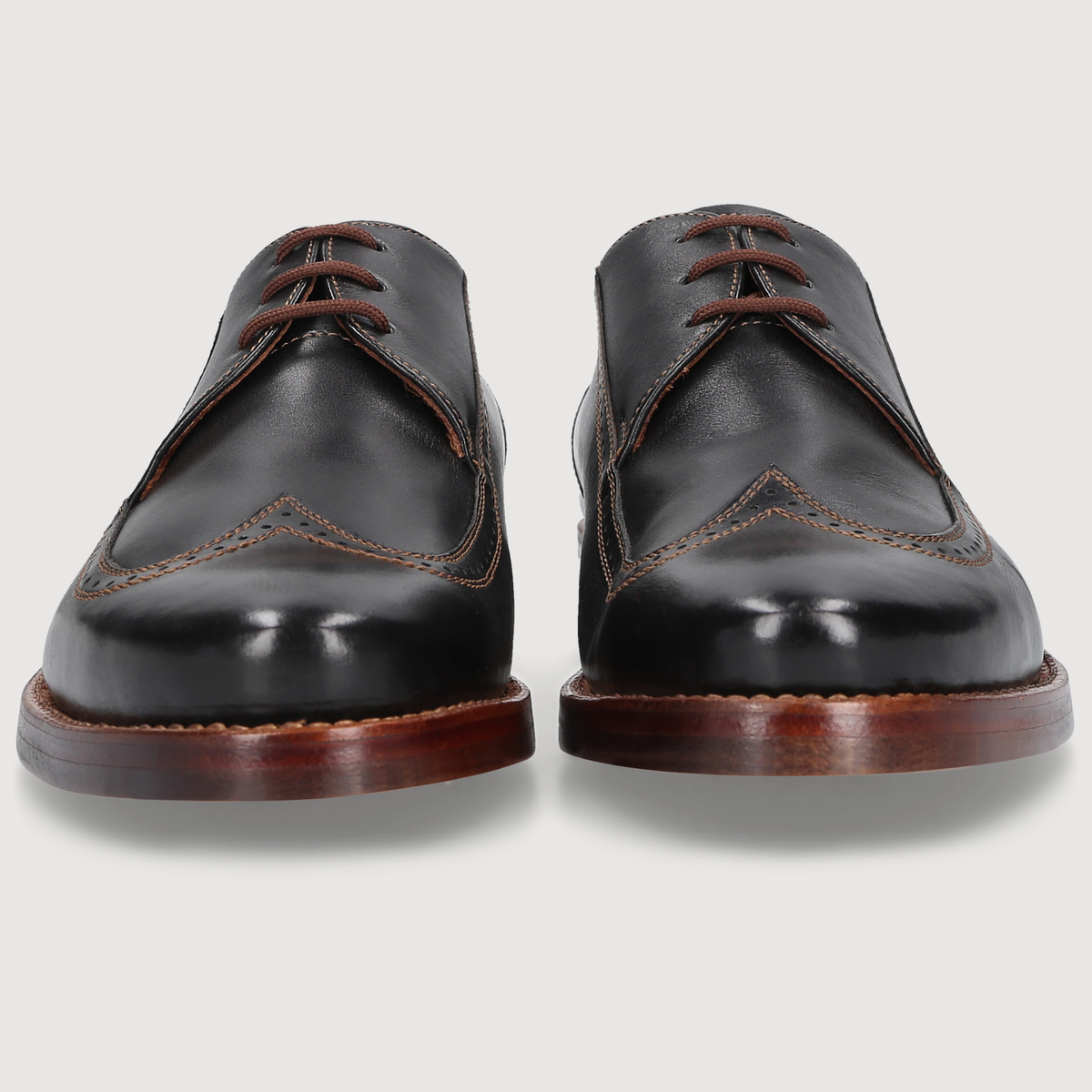 Heinrich Dinkelacker Herren Klassiker Rom Full-Brogue Schwarz