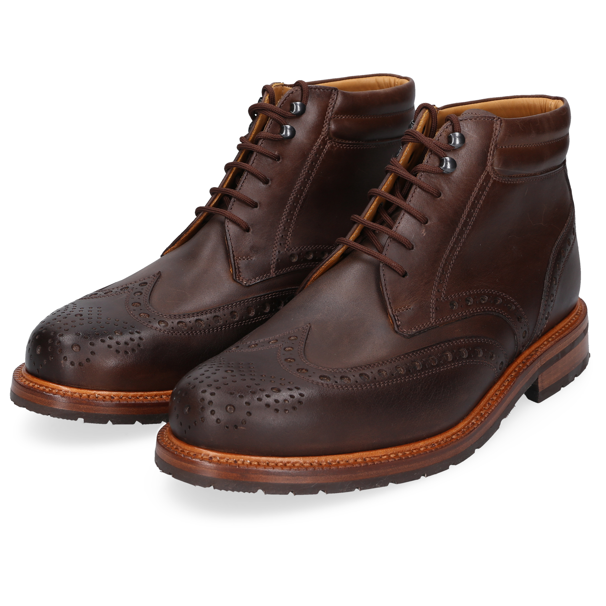 Heinrich Dinkelacker Herren Janosh Full Brogue H - Dunkelbraun