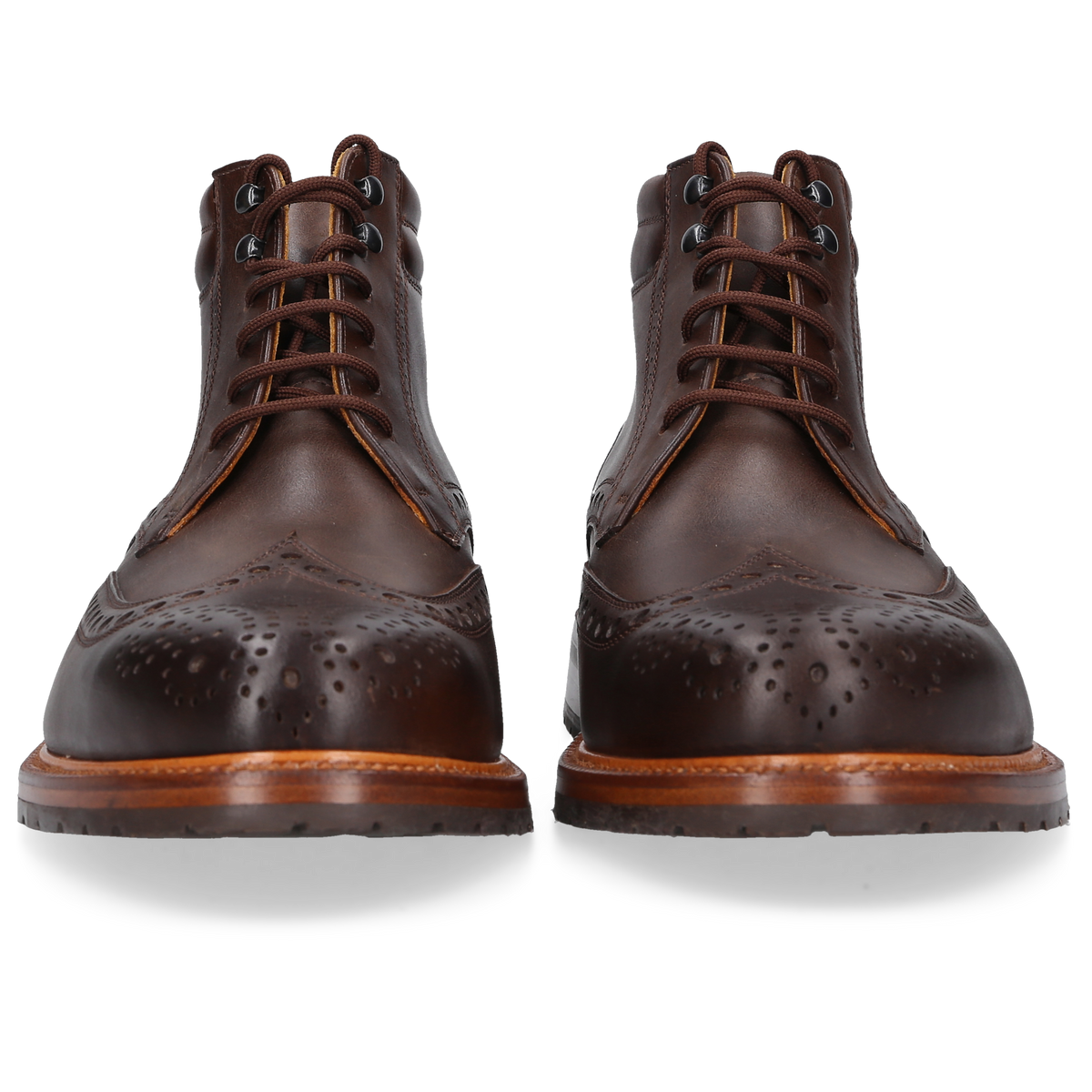 Heinrich Dinkelacker Herren Stiefeletten Janosh Full Brogue H - Dunkelbraun