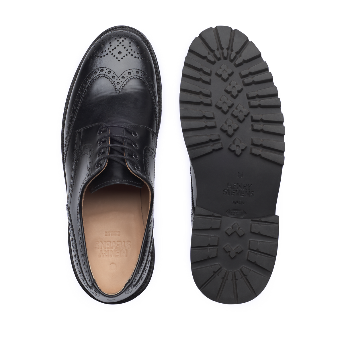 Henry Stevens Herren Businessschuhe Harry FBD5 - Schwarz