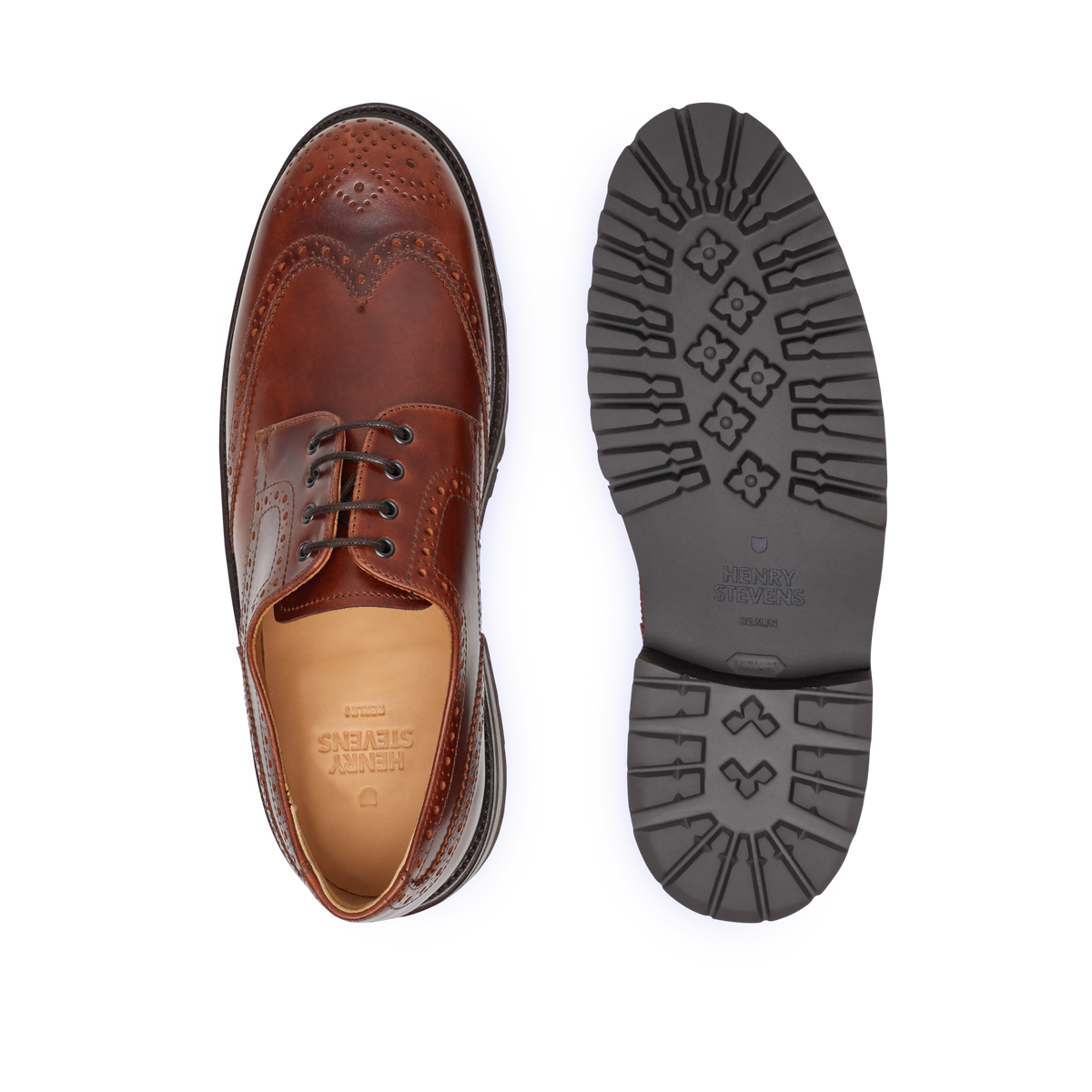 Henry Stevens Herren Businessschuhe Harry FBD5 - Mittelbraun