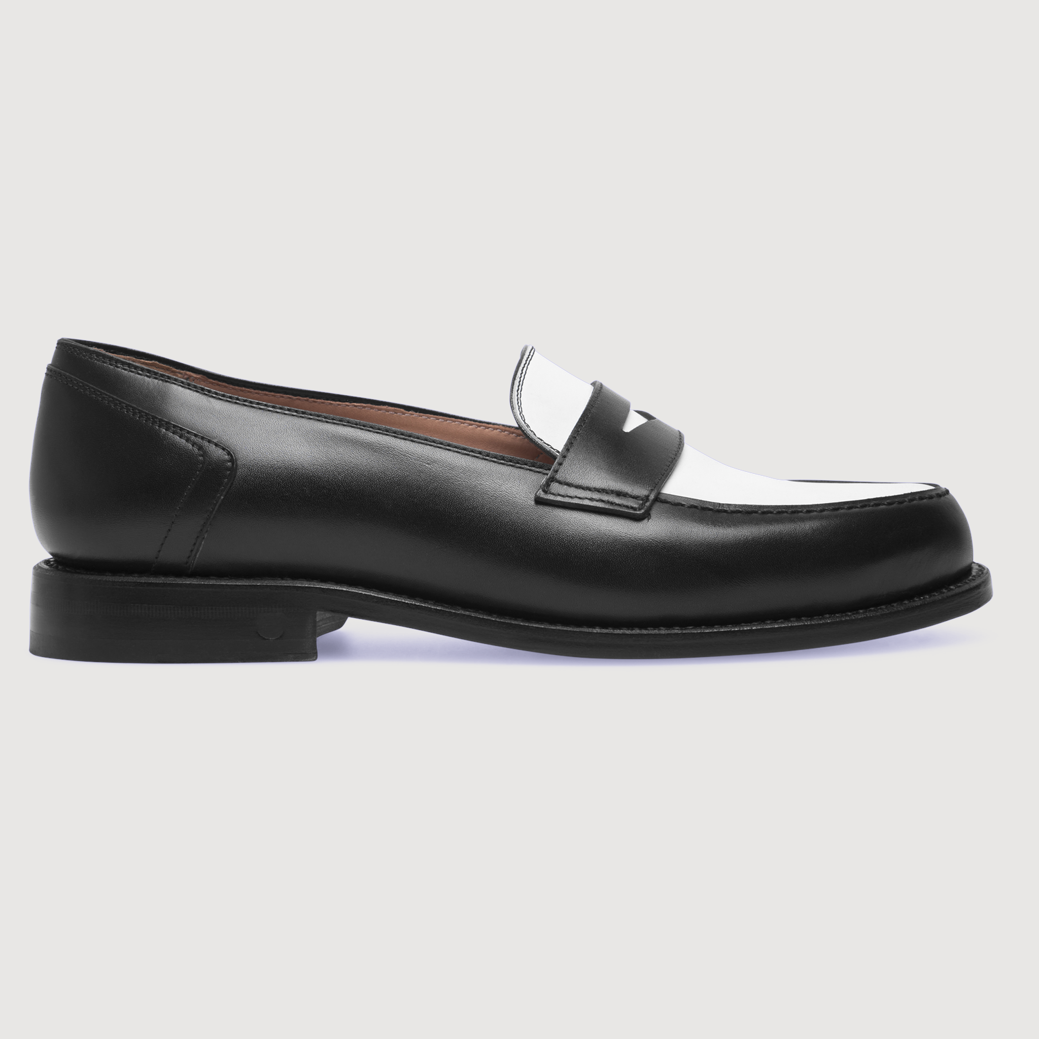 Henry Stevens Herren Loafer Haywood PL - Schwarz/Weiß
