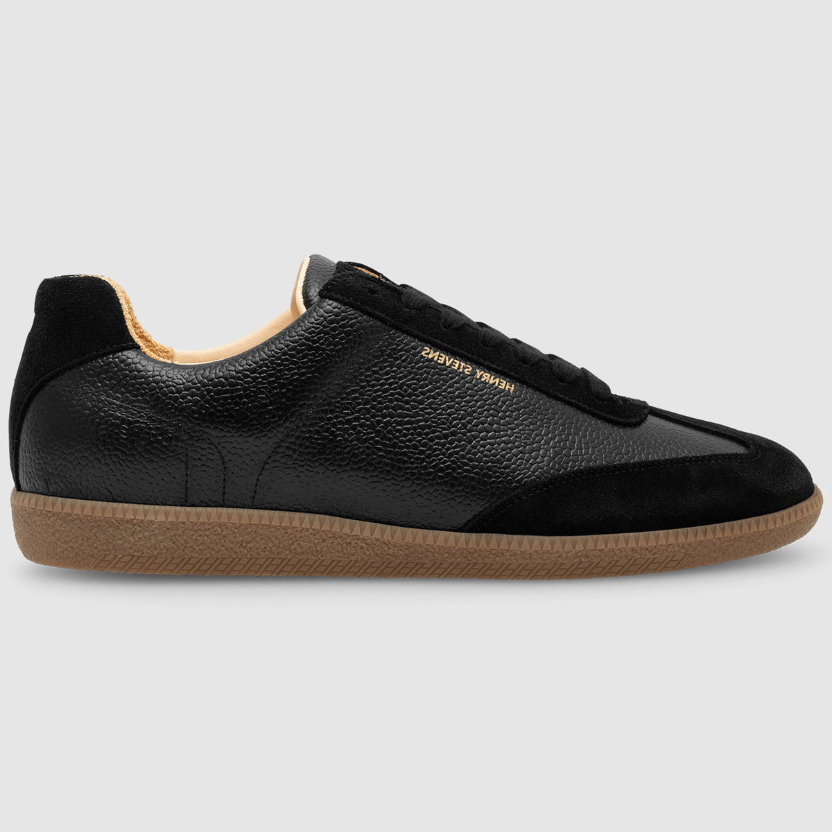 Henry Stevens Herren Sneaker Travis Plain Schwarz