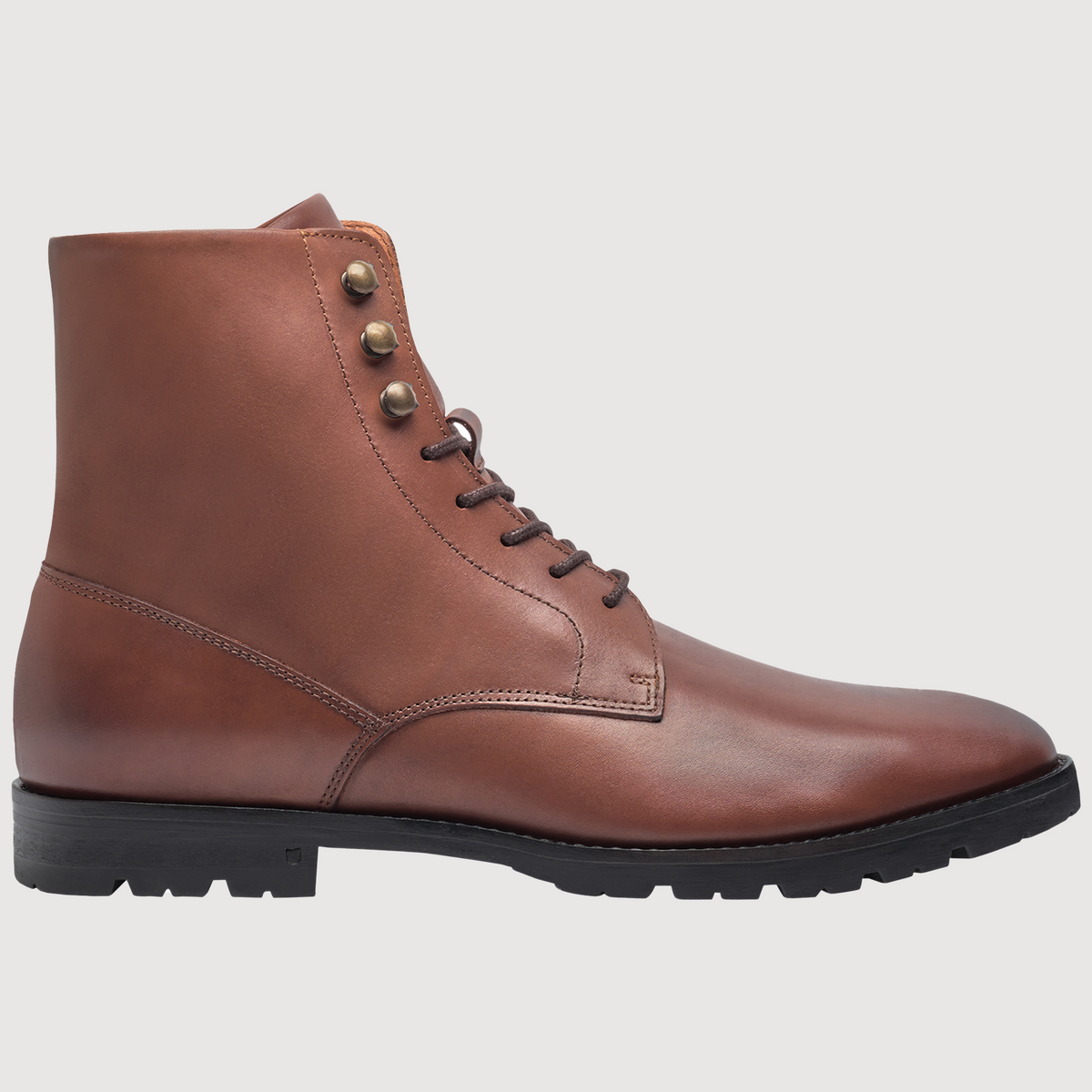 Henry Stevens Herren Boot Wallace Plain Dunkelbraun