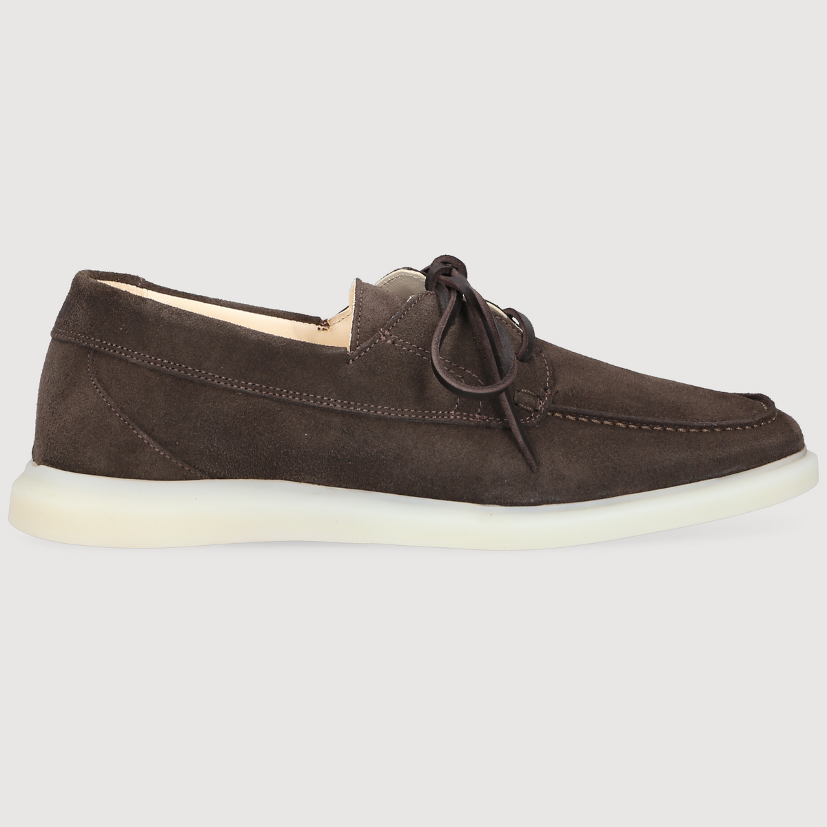 Henry Stevens Men's Boat Shoe Elia Plain Dark Brown