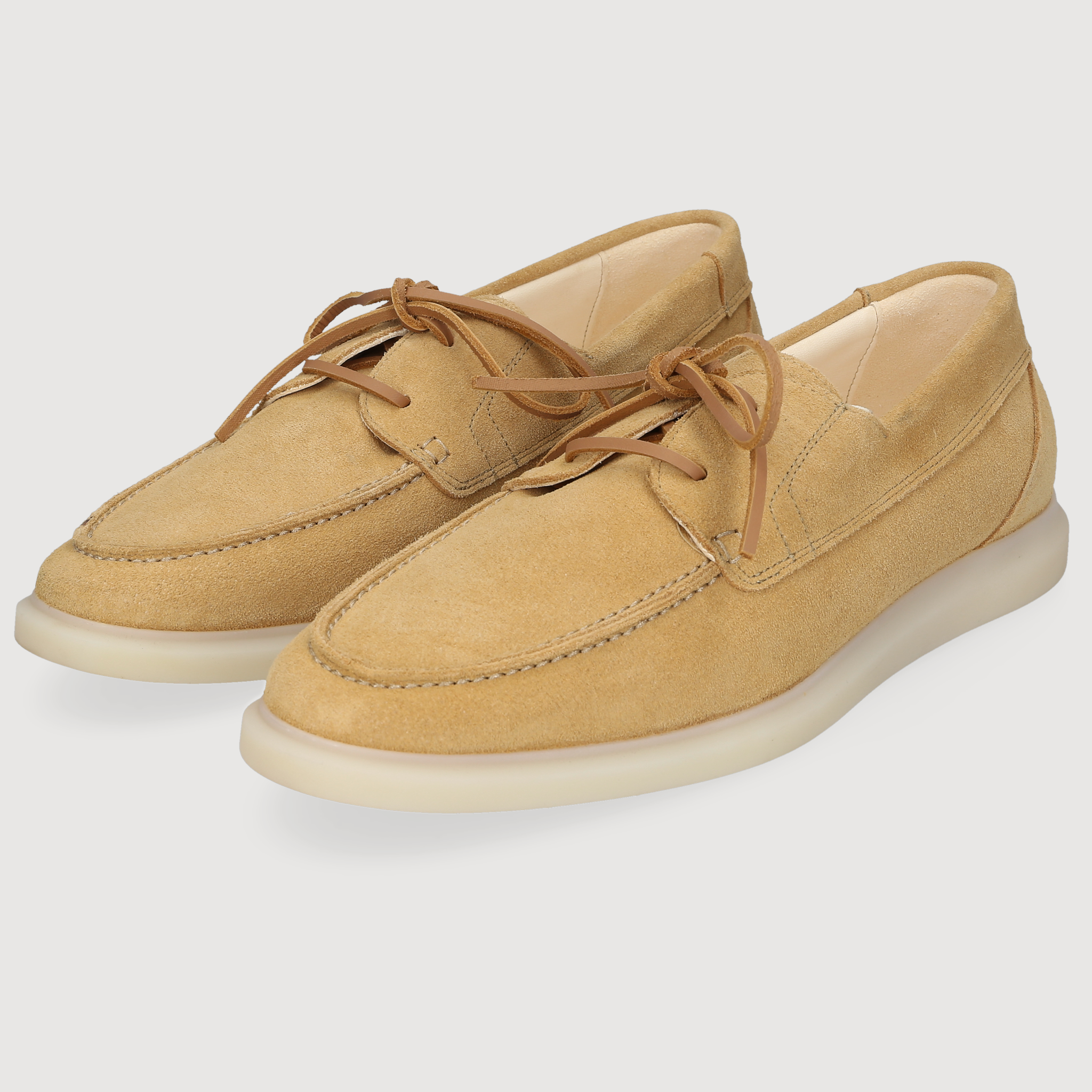 Henry Stevens Men's Boat Shoe Elia Plain Honey
