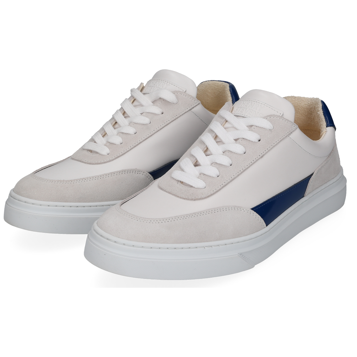 Henry Stevens Men's Sneaker Travis Plain White/Blue