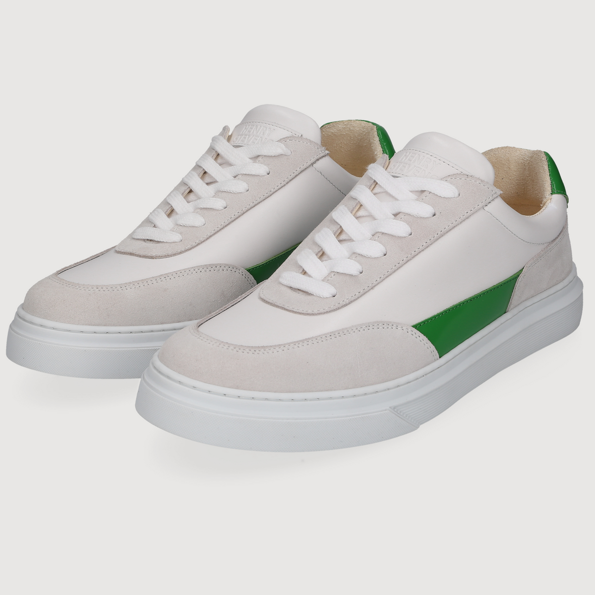 Henry Stevens Men's Sneaker Travis Plain White/Green