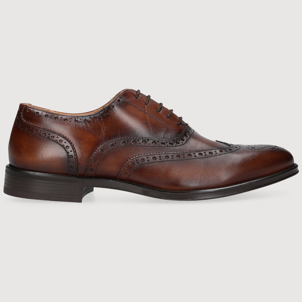 Henry Stevens Herren Klassiker Wes Full-Brogue Mittelbraun