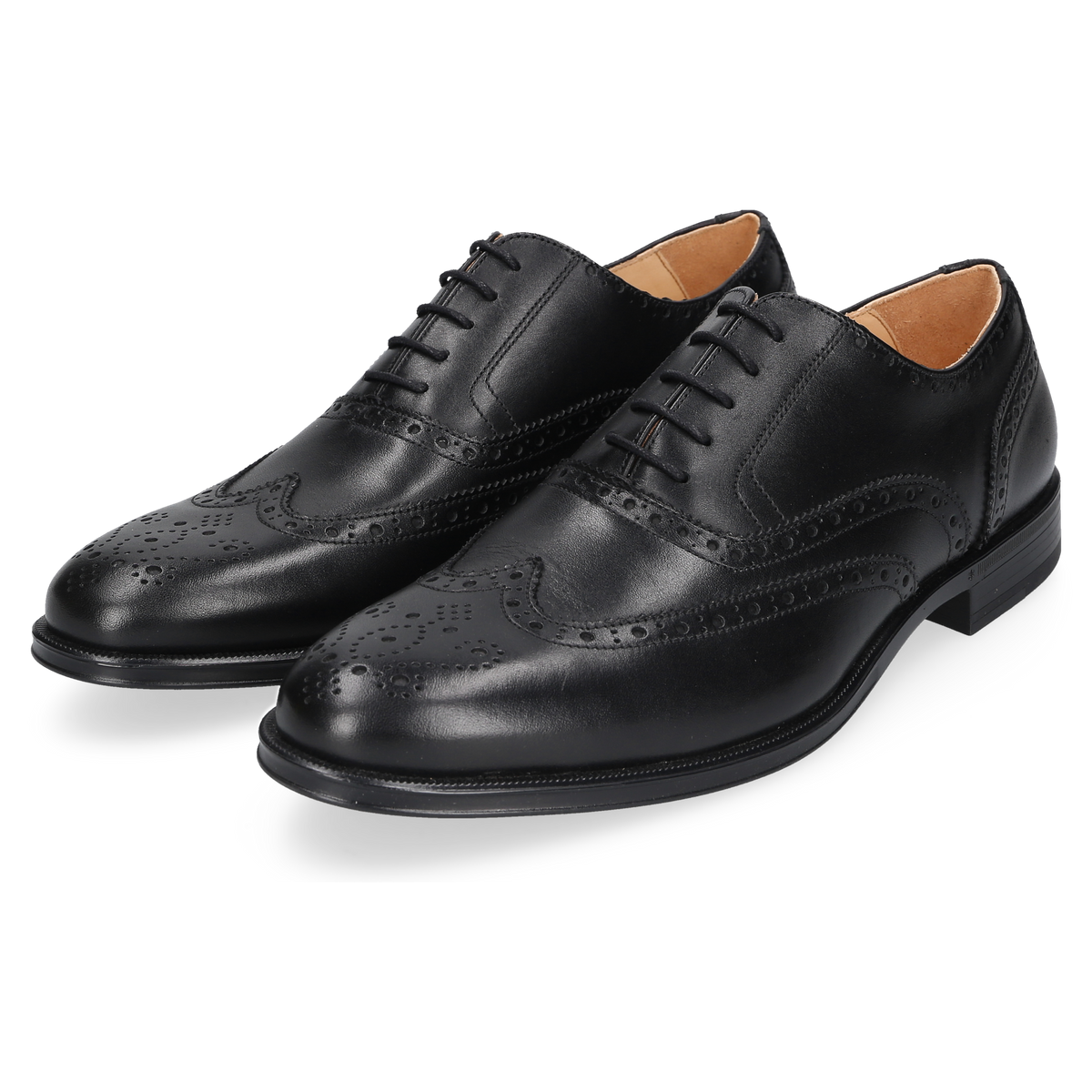 Henry Stevens Men's Classic Wes Full-Brogue Black