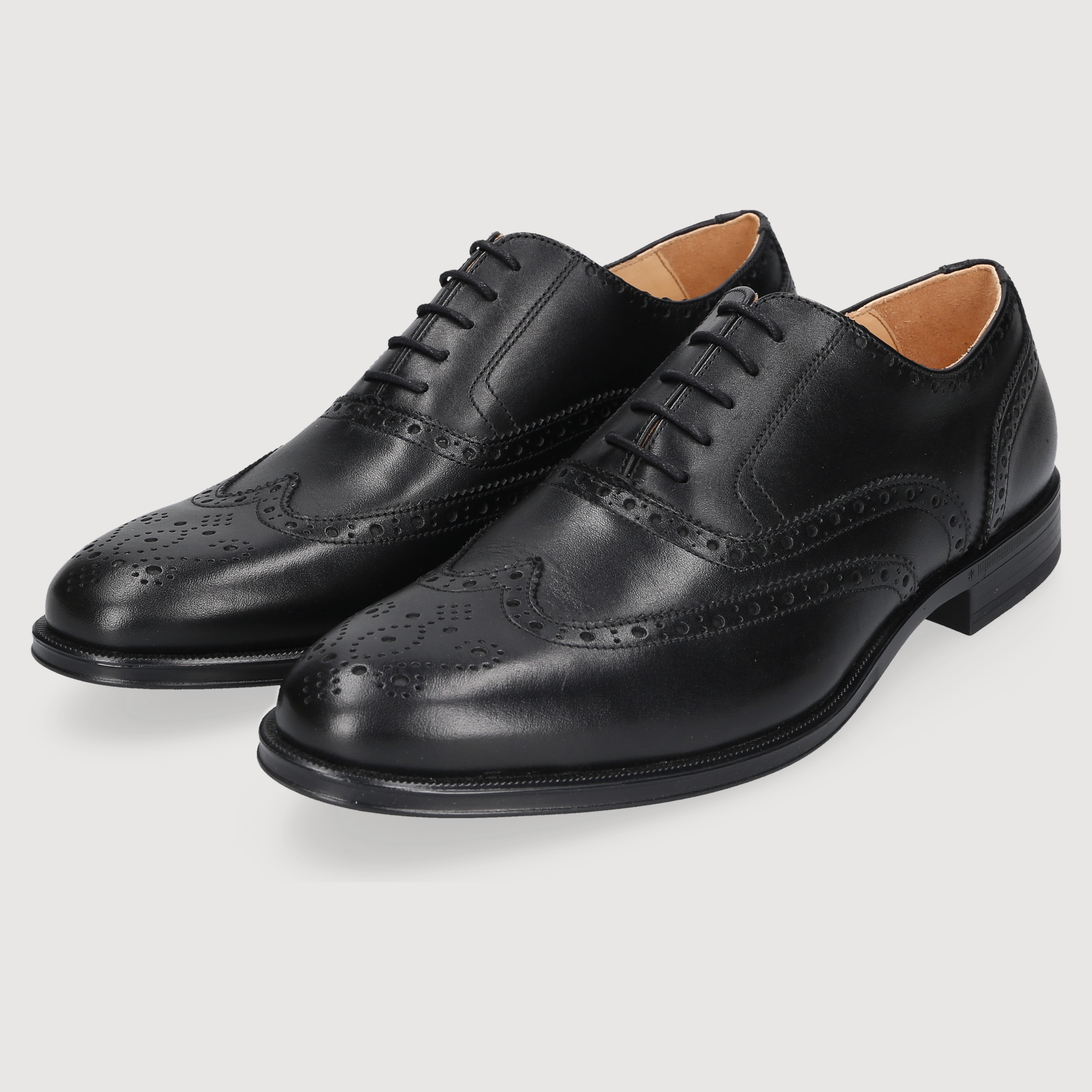 Henry Stevens Herren Klassiker Wes Full-Brogue Schwarz