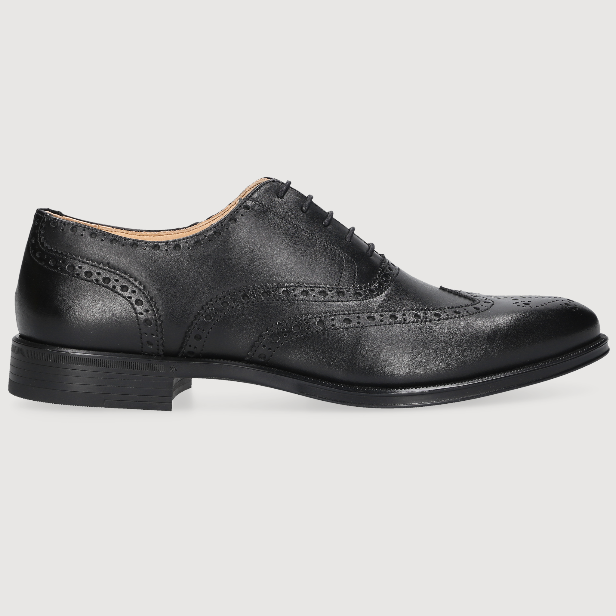 Henry Stevens Herren Klassiker Wes Full-Brogue Schwarz