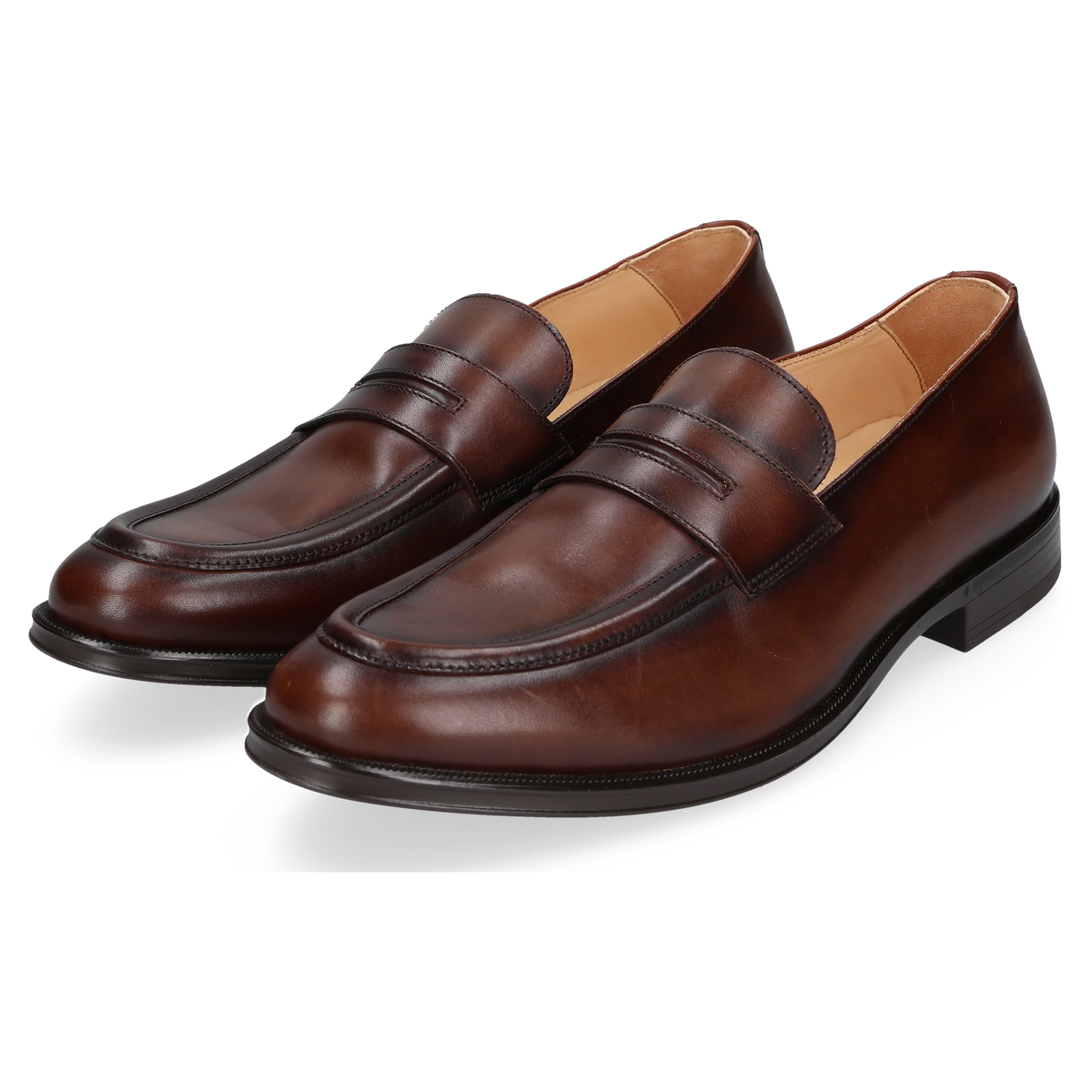 Henry Stevens Herren Loafer Wes Penny Mittelbraun