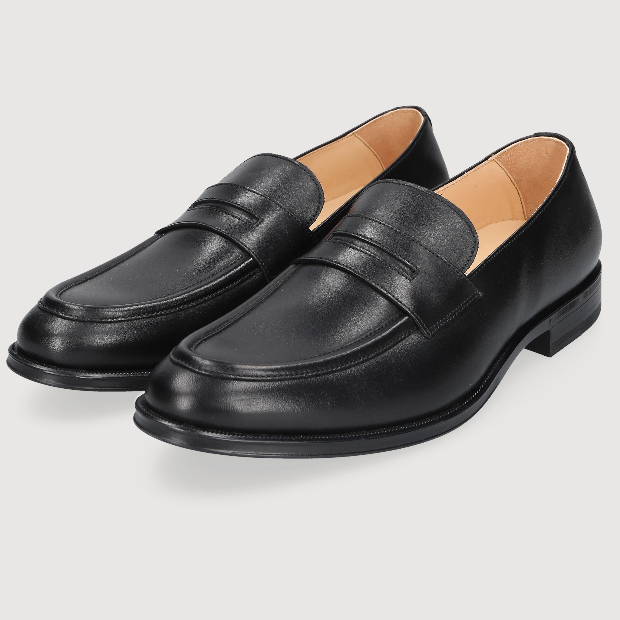 Henry Stevens Herren Loafer Wes Penny Schwarz