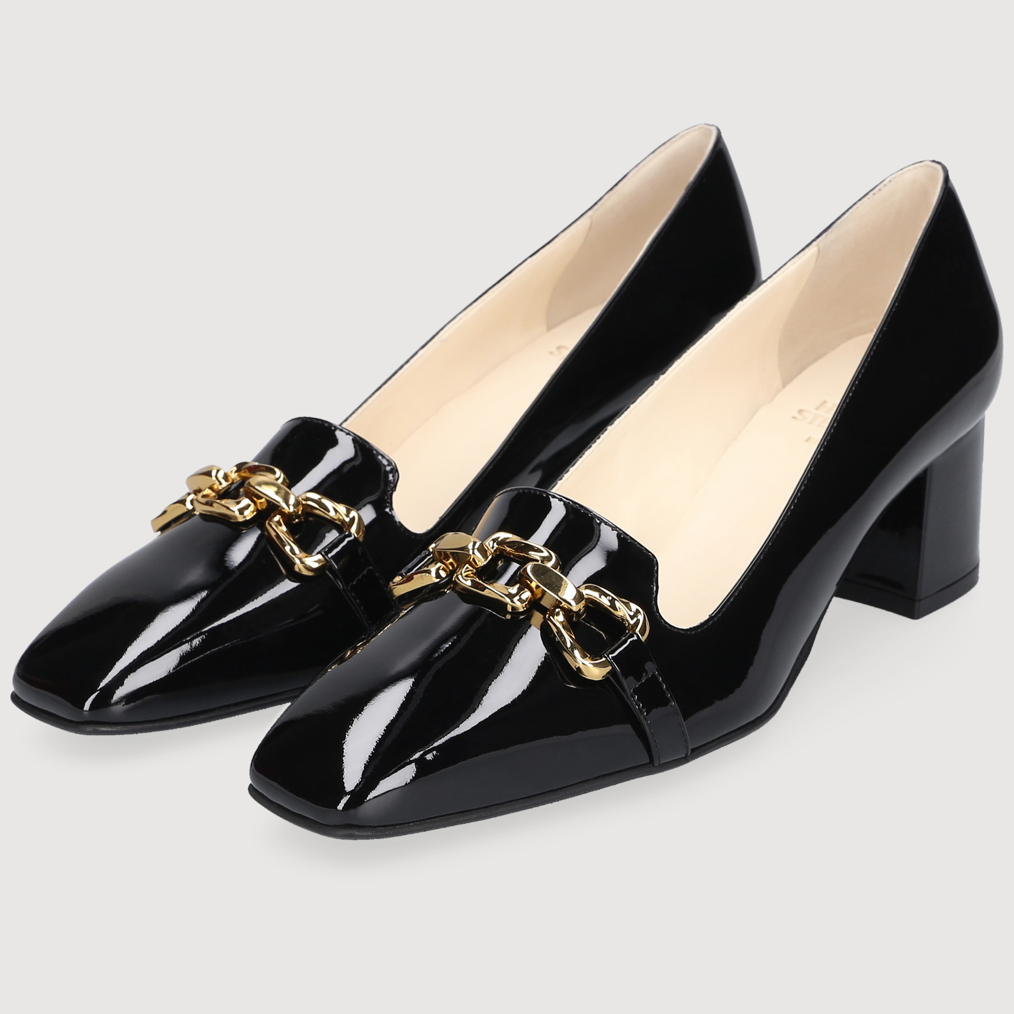 Henry Stevens Damen Pumps Fay Kette Schwarz