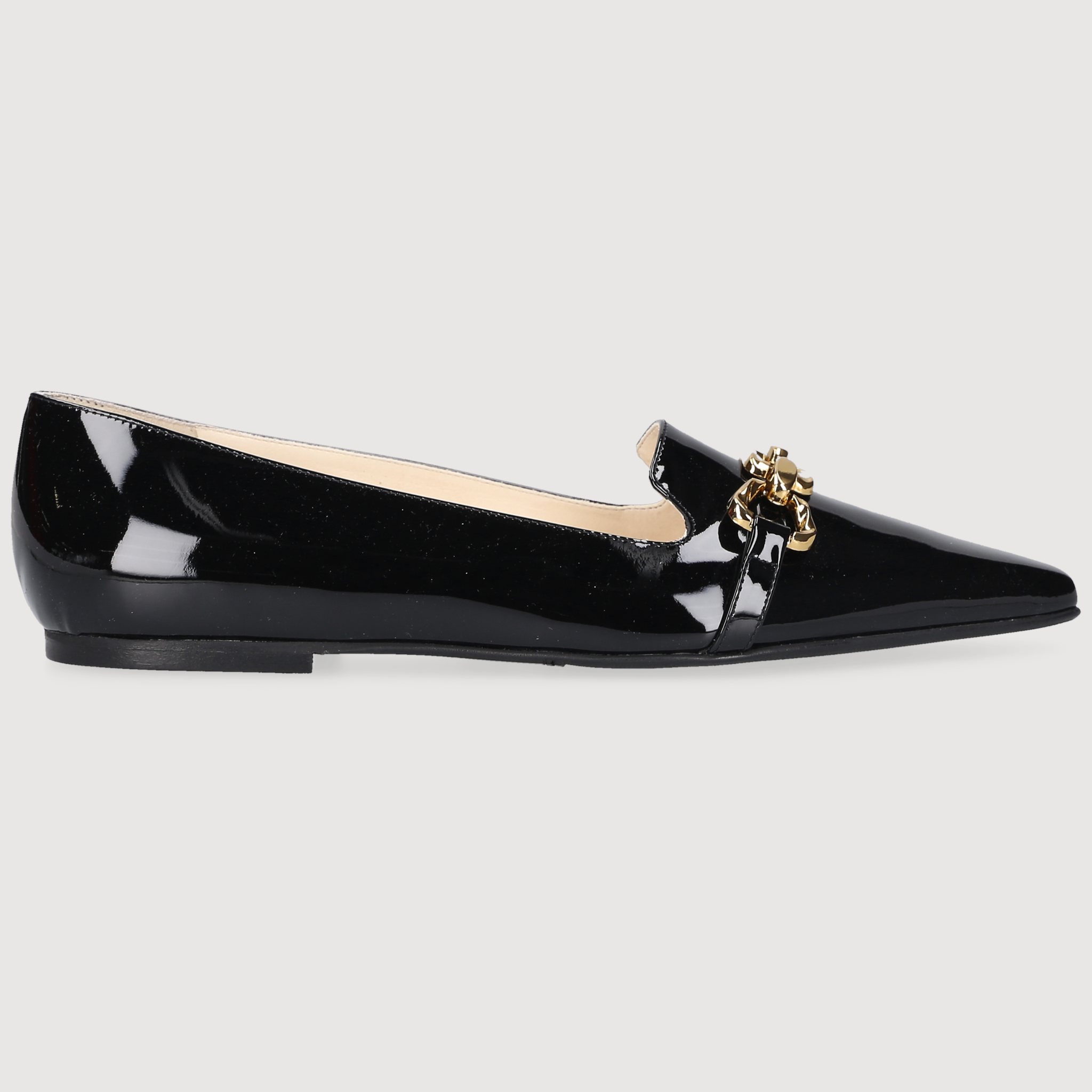 Henry Stevens Damen Loafer Madison Kette Schwarz