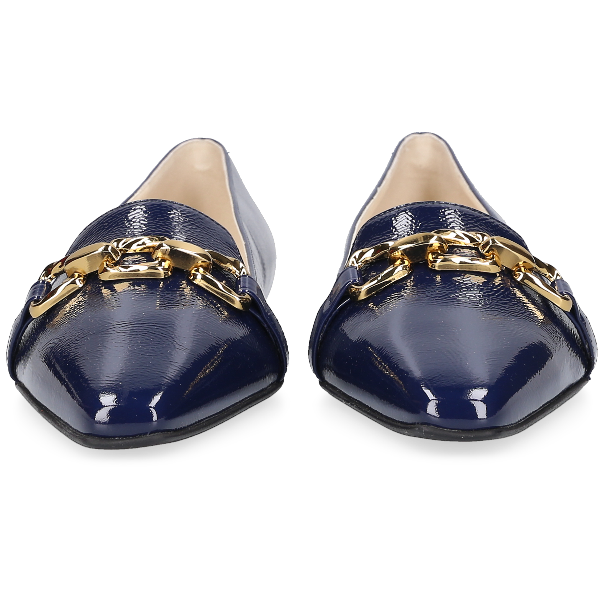 Henry Stevens Damen Loafer Madison Kette Dunkelblau