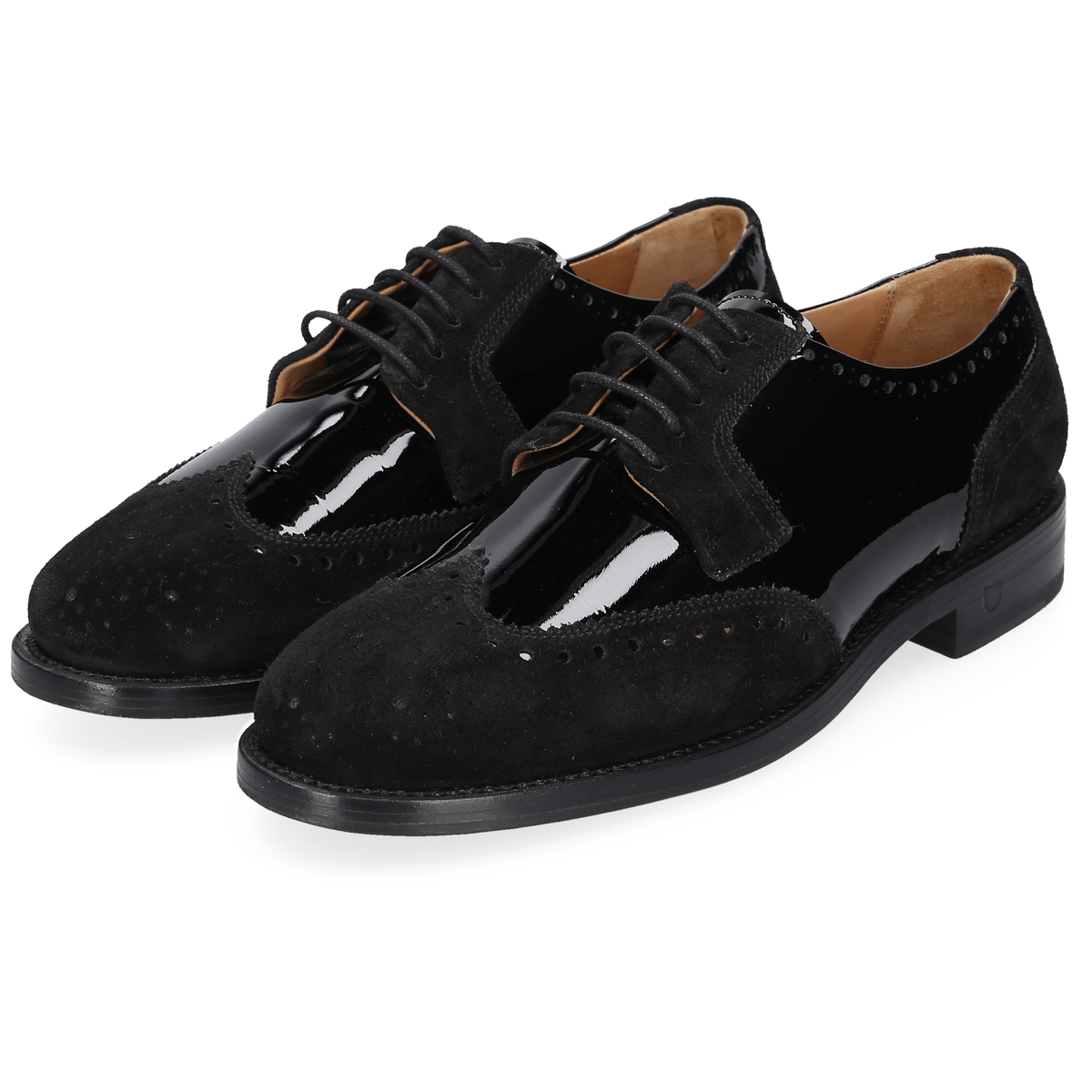 Henry Stevens Damen Klassiker Ella Full-Brogue Schwarz