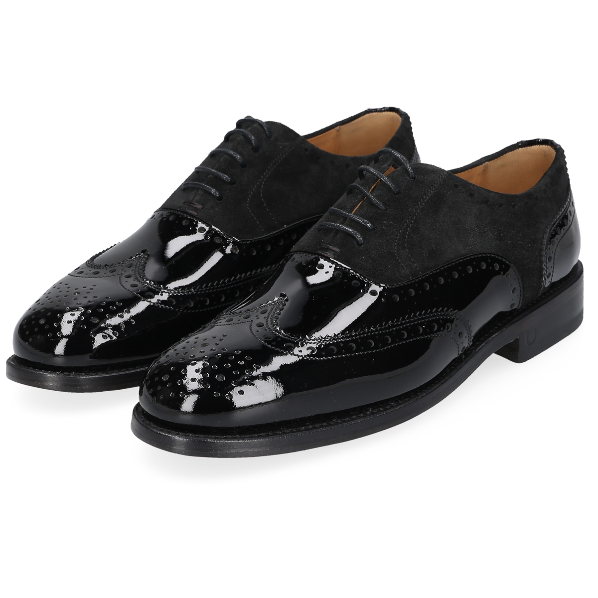 Henry Stevens Damen Klassiker Ella Full-Brogue Schwarz
