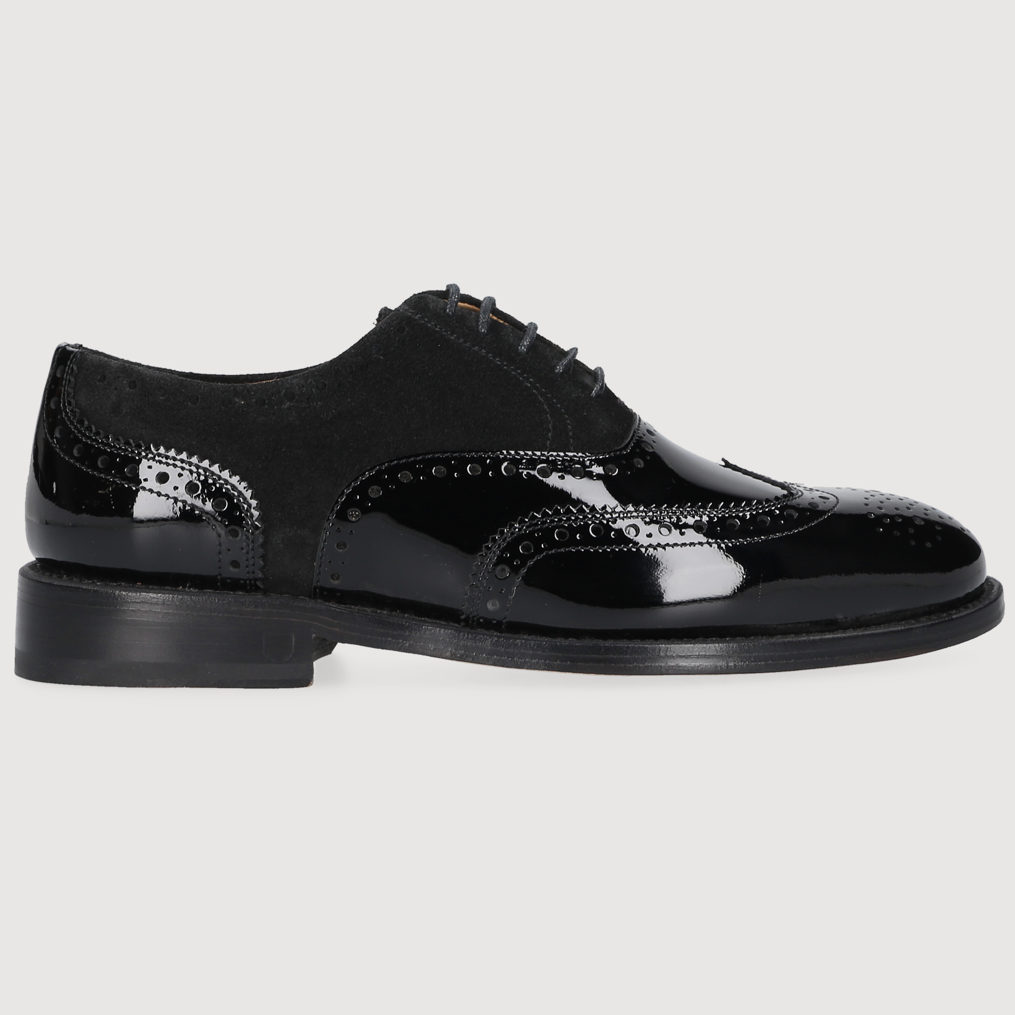 Henry Stevens Damen Klassiker Ella Full-Brogue Schwarz