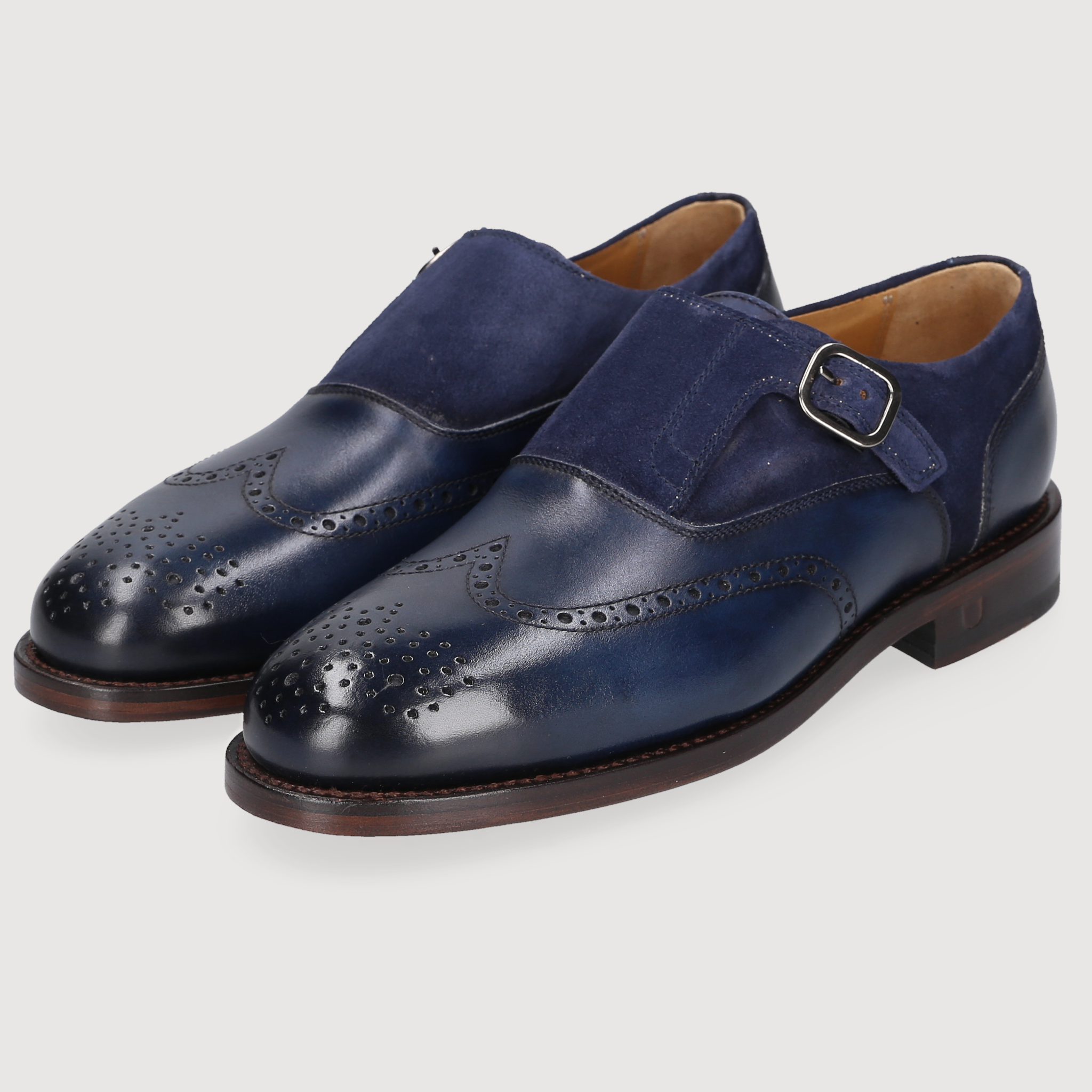 Henry Stevens Damen Klassiker Ella Full-Brogue Blau