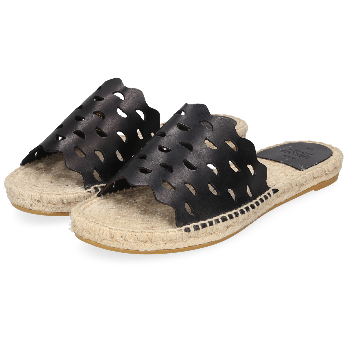 Henry Stevens Damen Espadrille Taylor Plain Schwarz